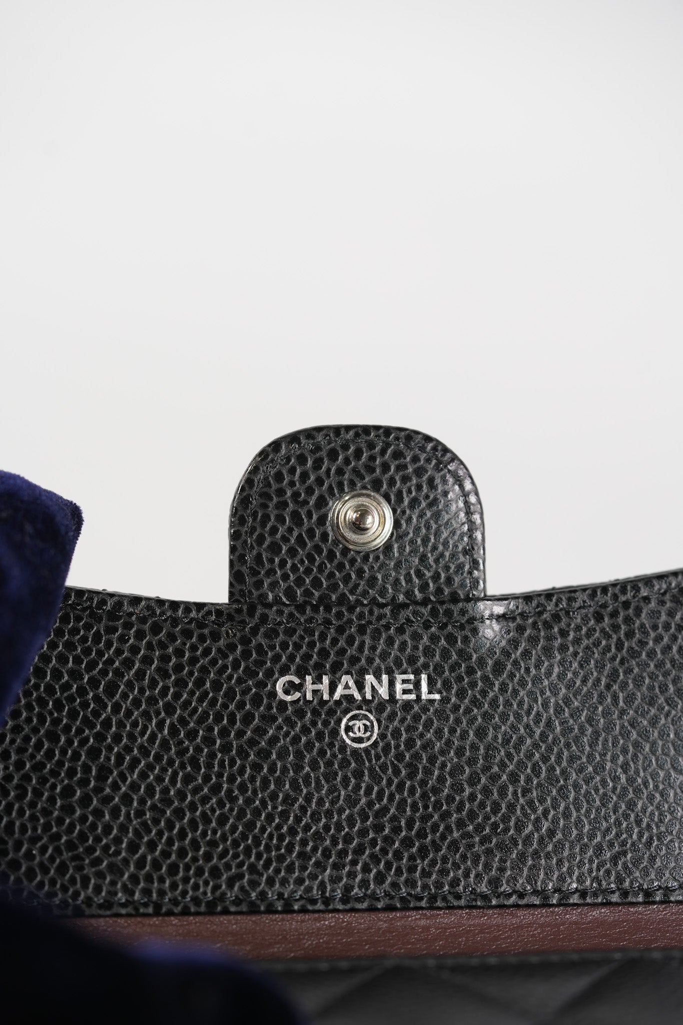 Classic Compact Wallet in Black Caviar Leather and Silver Hardware Series 31 | Purse Maison Luxury Bags Shop