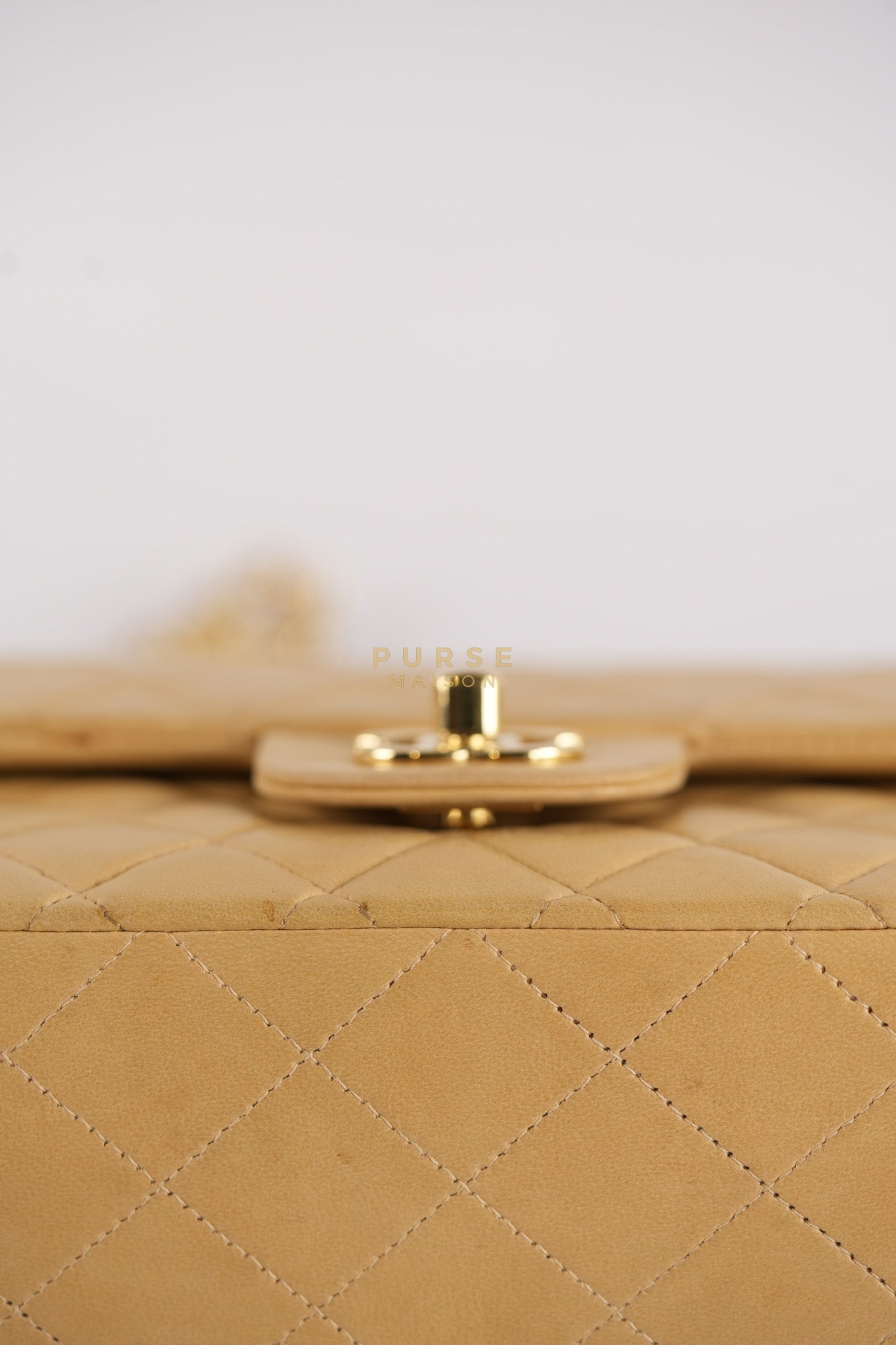 Classic Double Flap in Medium Vintage Lambskin Leather 24k Gold Hardware Series 7 | Purse Maison Luxury Bags Shop