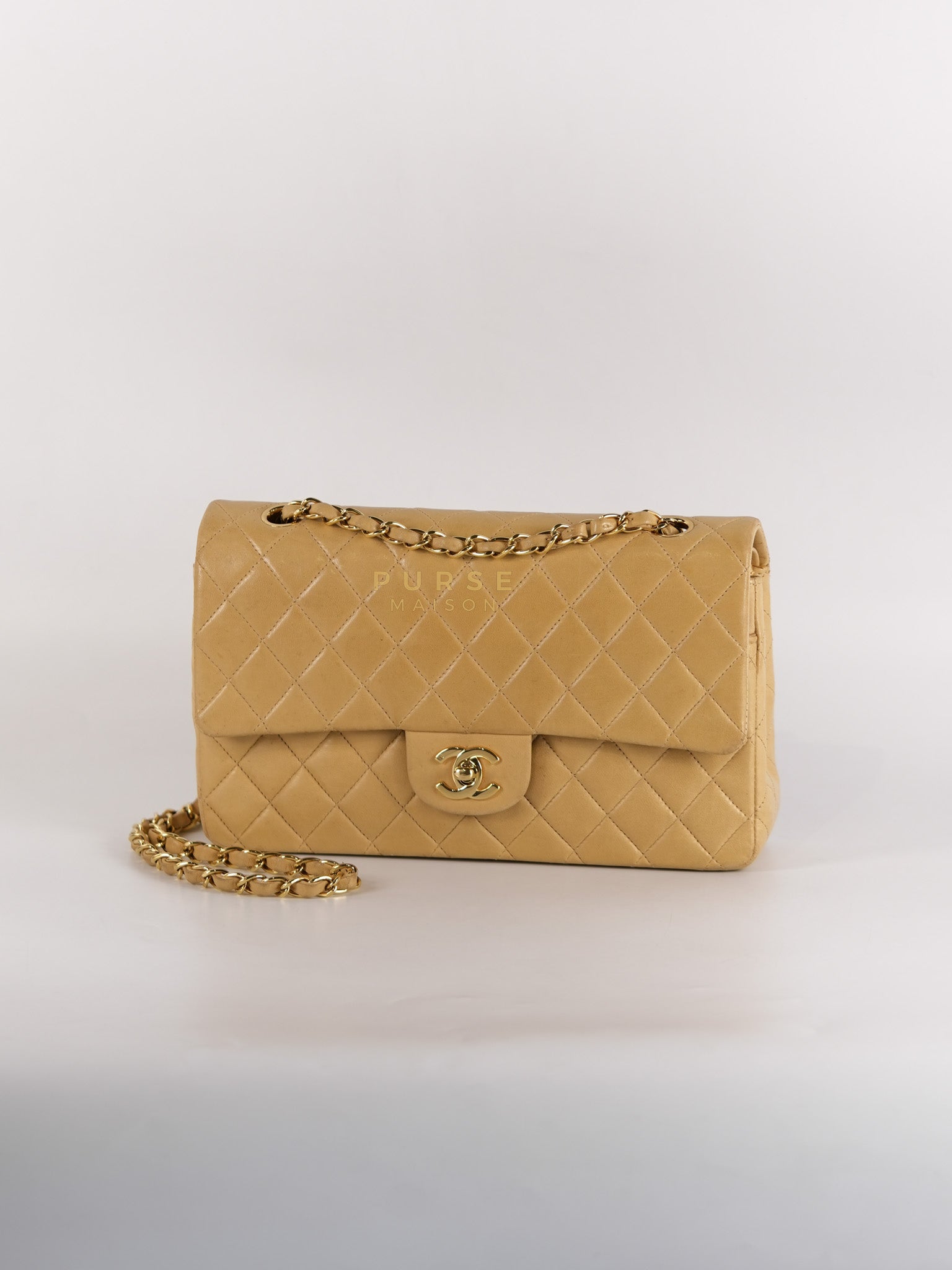 Classic Double Flap in Medium Vintage Lambskin Leather 24k Gold Hardware Series 7 | Purse Maison Luxury Bags Shop