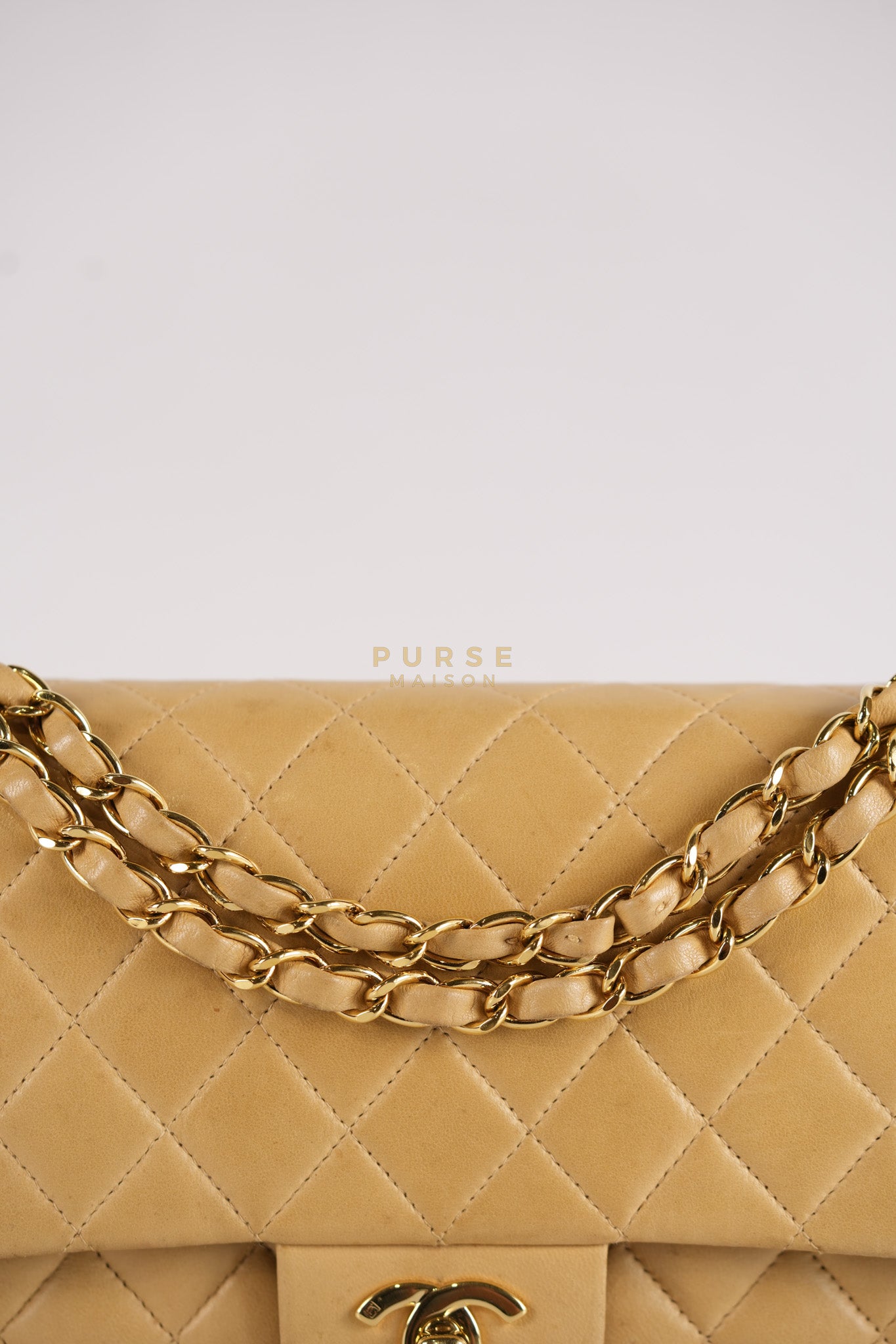 Classic Double Flap in Medium Vintage Lambskin Leather 24k Gold Hardware Series 7 | Purse Maison Luxury Bags Shop