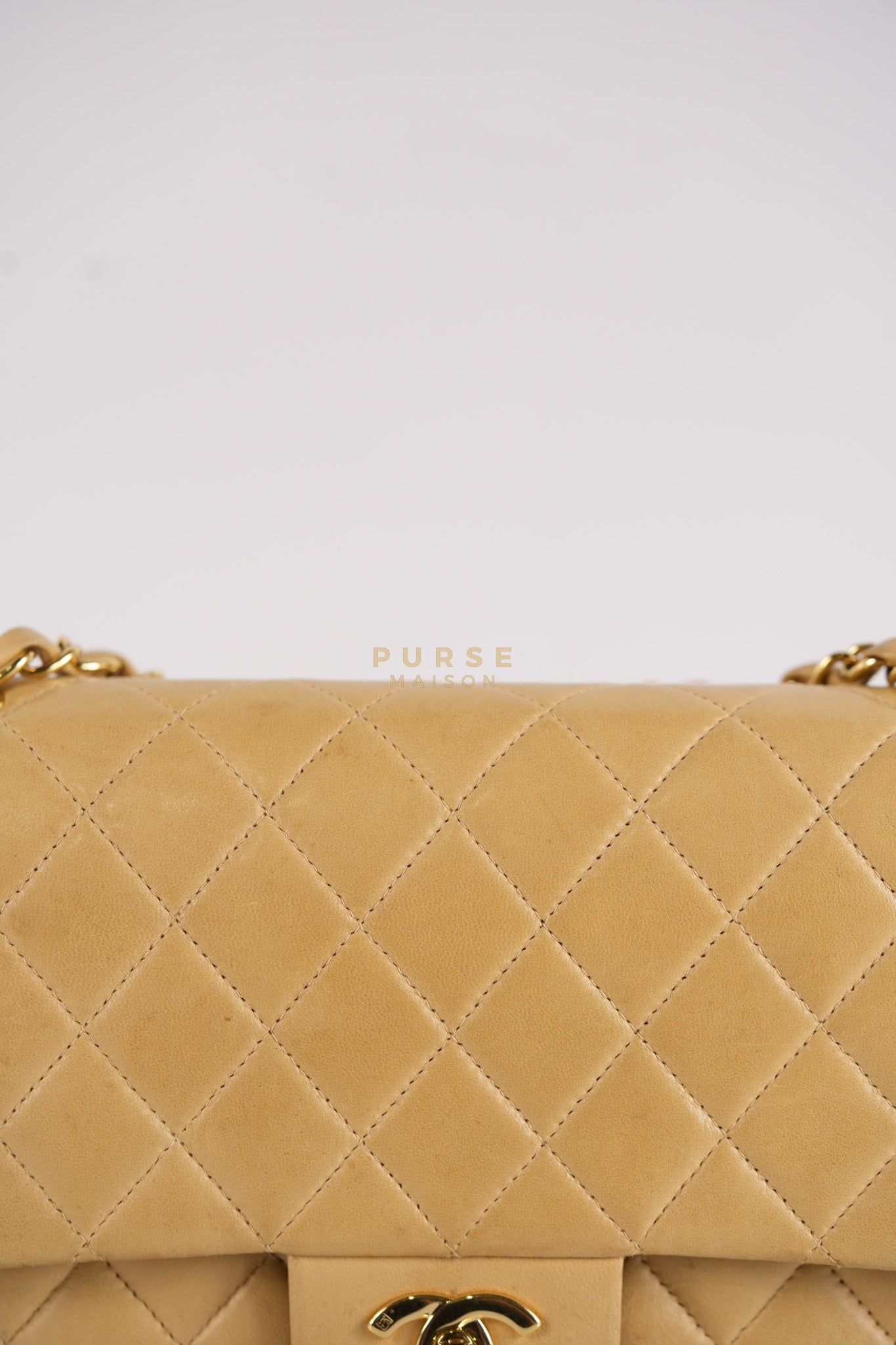 Classic Double Flap in Medium Vintage Lambskin Leather 24k Gold Hardware Series 7 | Purse Maison Luxury Bags Shop