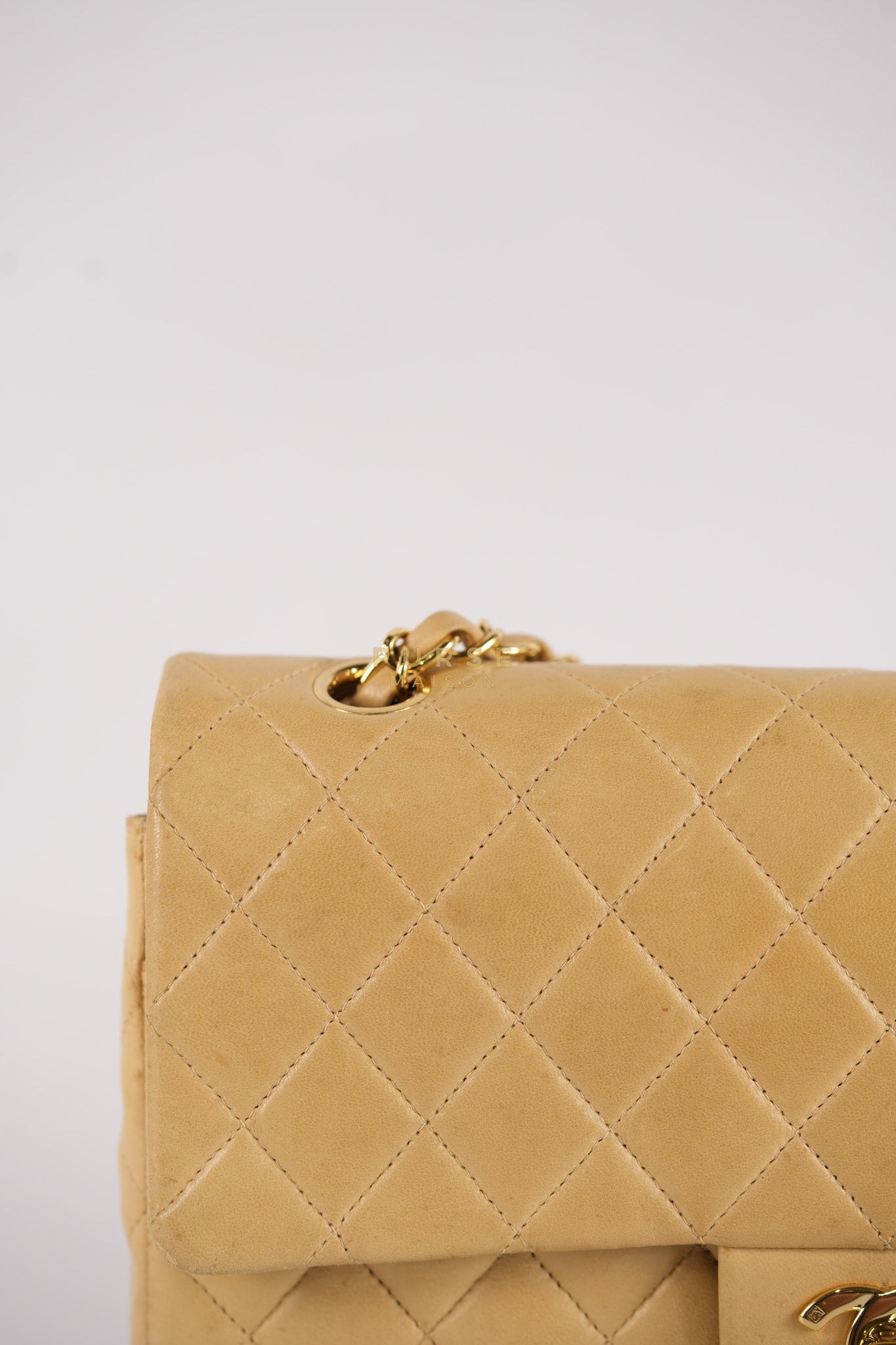 Classic Double Flap in Medium Vintage Lambskin Leather 24k Gold Hardware Series 7 | Purse Maison Luxury Bags Shop
