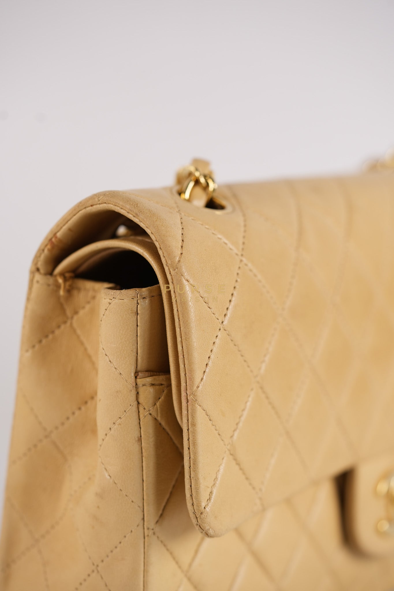 Classic Double Flap in Medium Vintage Lambskin Leather 24k Gold Hardware Series 7 | Purse Maison Luxury Bags Shop