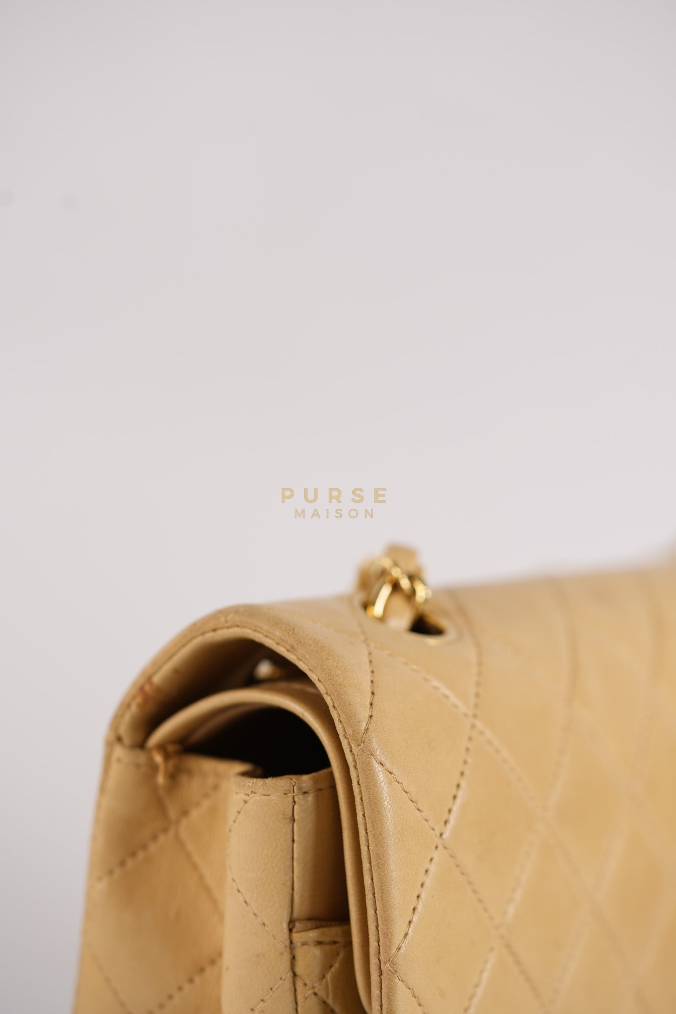 Classic Double Flap in Medium Vintage Lambskin Leather 24k Gold Hardware Series 7 | Purse Maison Luxury Bags Shop