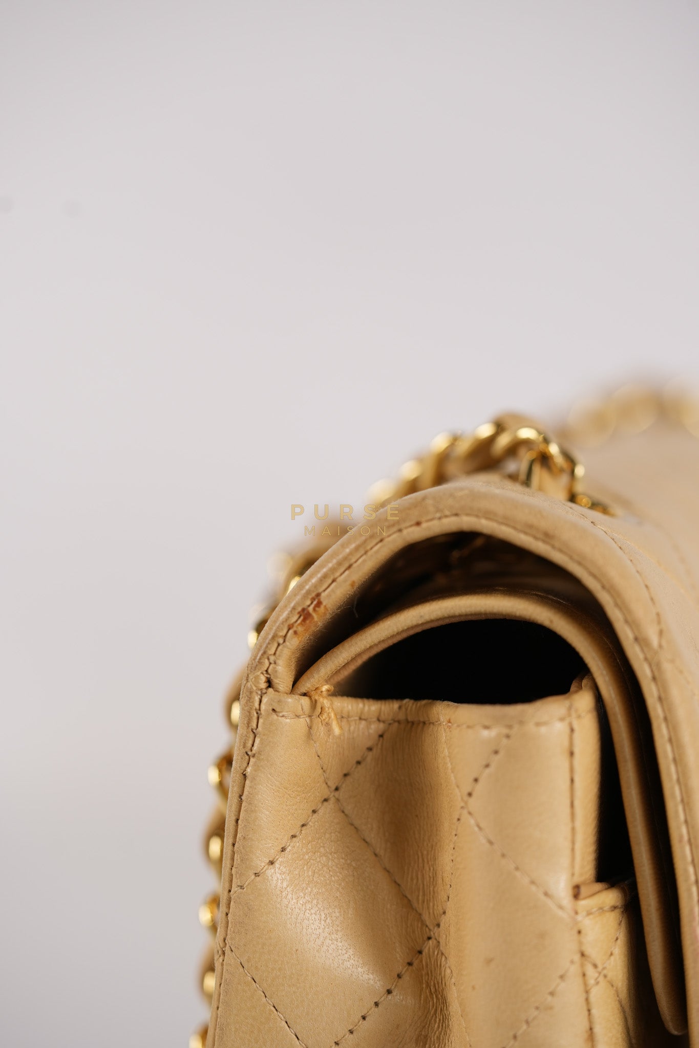 Classic Double Flap in Medium Vintage Lambskin Leather 24k Gold Hardware Series 7 | Purse Maison Luxury Bags Shop