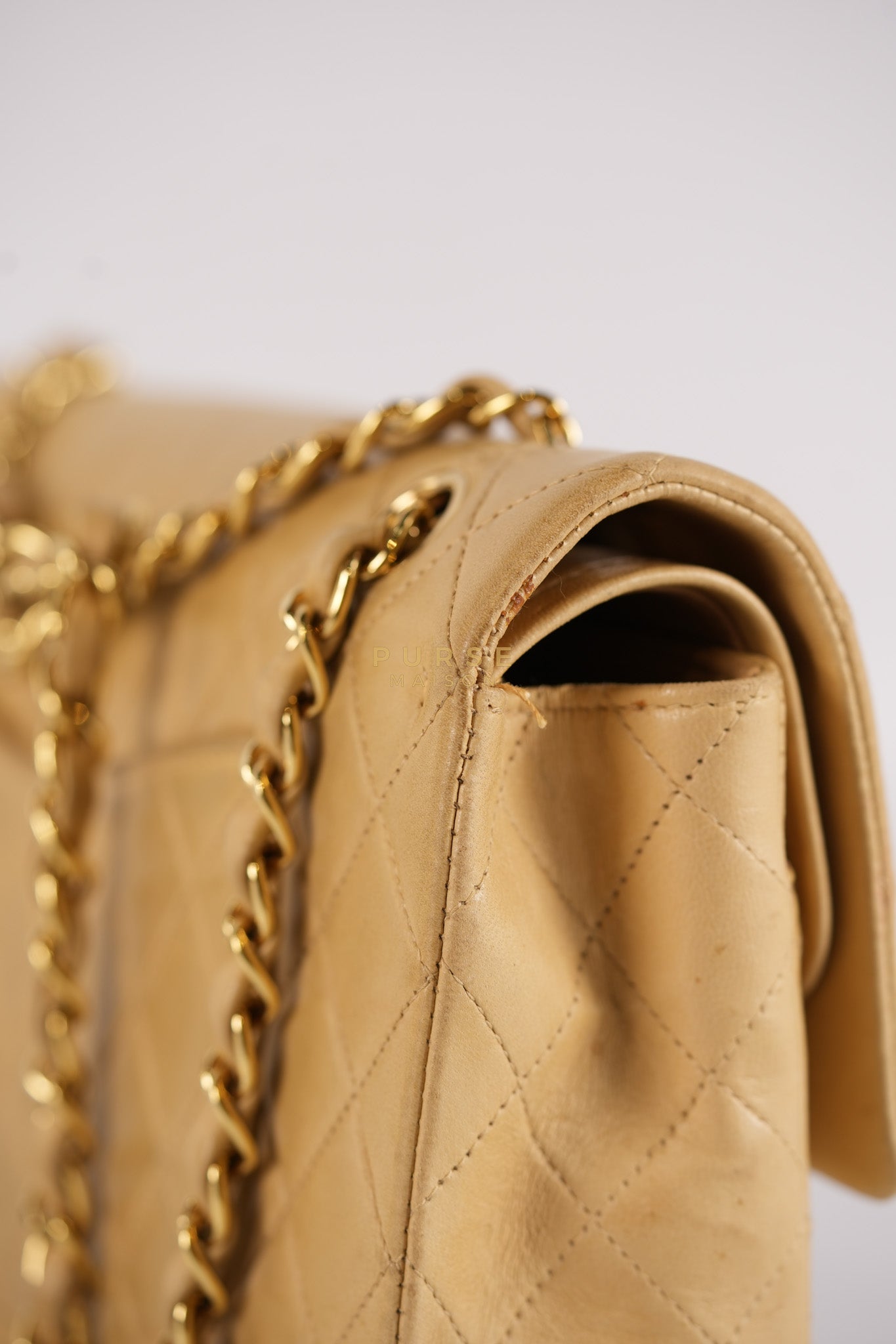 Classic Double Flap in Medium Vintage Lambskin Leather 24k Gold Hardware Series 7 | Purse Maison Luxury Bags Shop