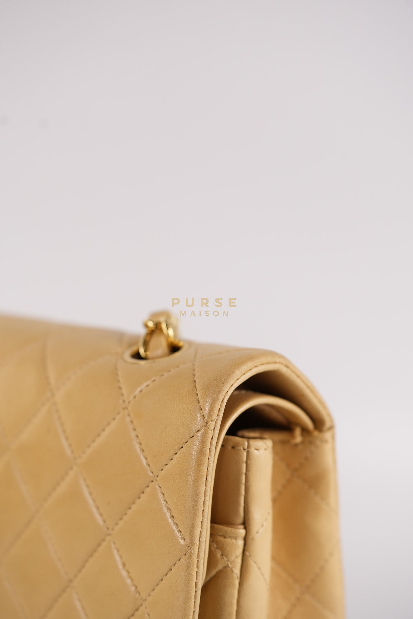 Classic Double Flap in Medium Vintage Lambskin Leather 24k Gold Hardware Series 7 | Purse Maison Luxury Bags Shop