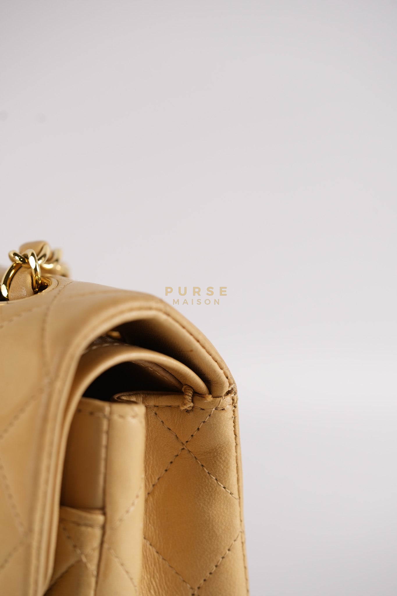 Classic Double Flap in Medium Vintage Lambskin Leather 24k Gold Hardware Series 7 | Purse Maison Luxury Bags Shop