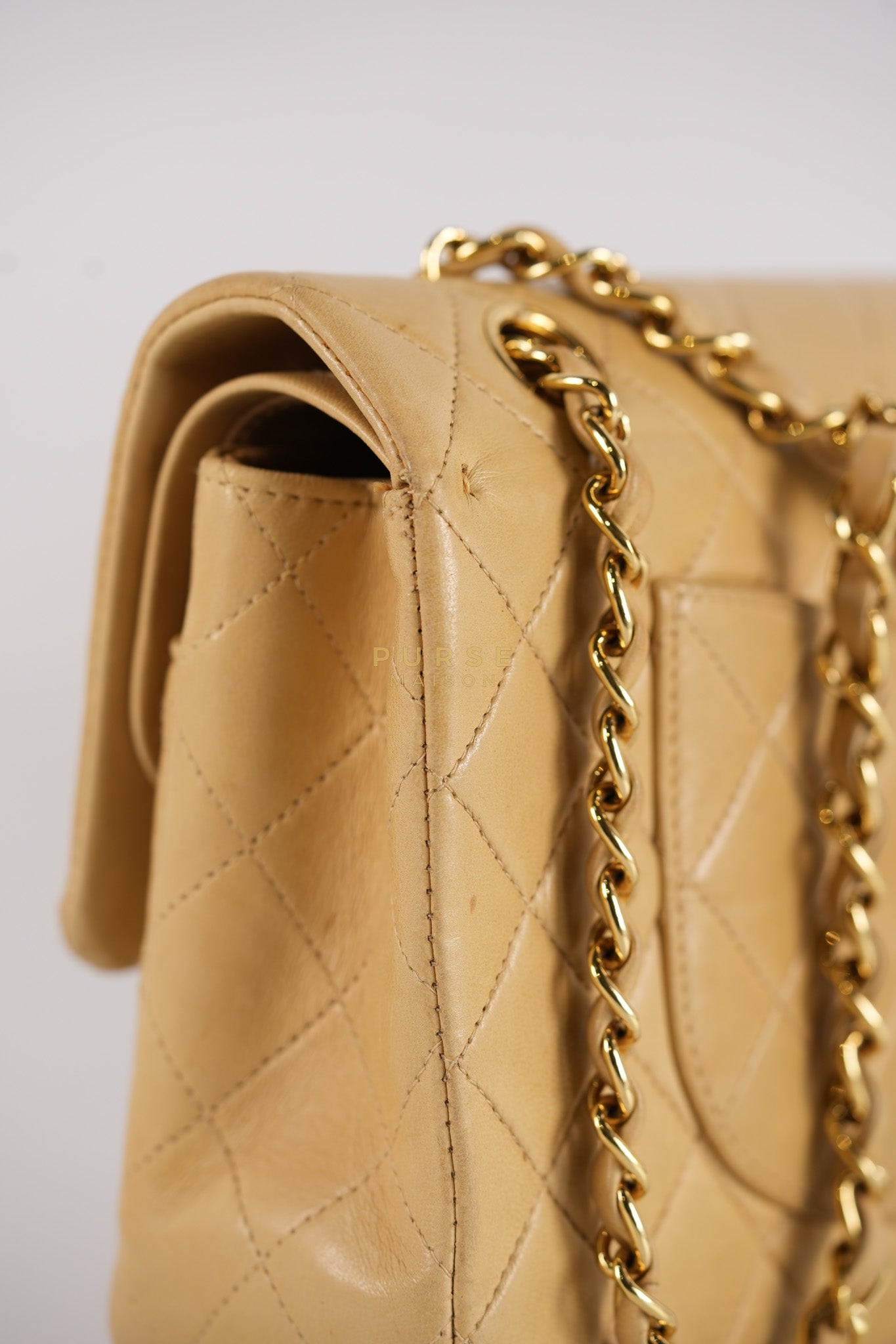 Classic Double Flap in Medium Vintage Lambskin Leather 24k Gold Hardware Series 7 | Purse Maison Luxury Bags Shop