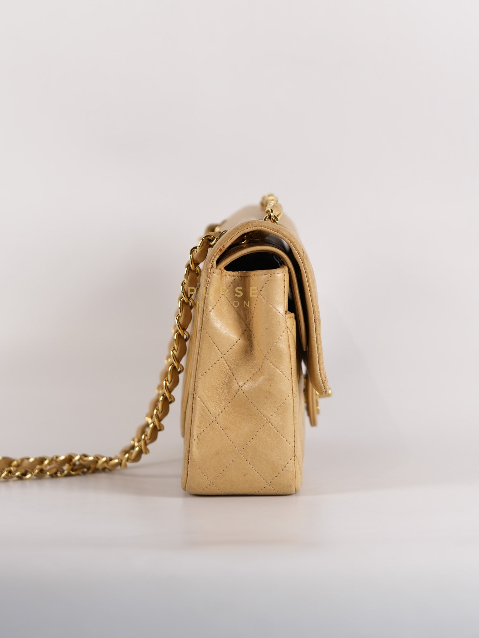 Classic Double Flap in Medium Vintage Lambskin Leather 24k Gold Hardware Series 7 | Purse Maison Luxury Bags Shop