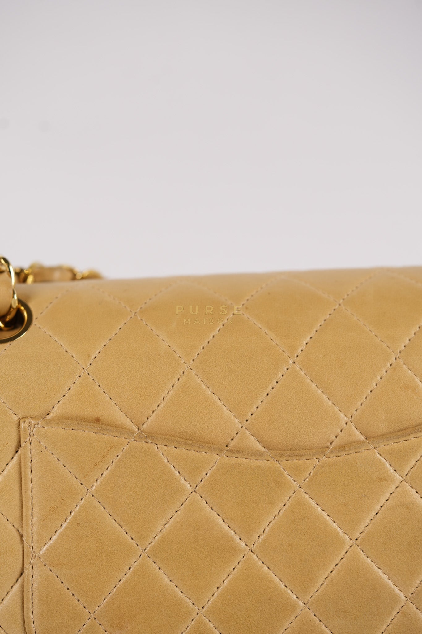 Classic Double Flap in Medium Vintage Lambskin Leather 24k Gold Hardware Series 7 | Purse Maison Luxury Bags Shop