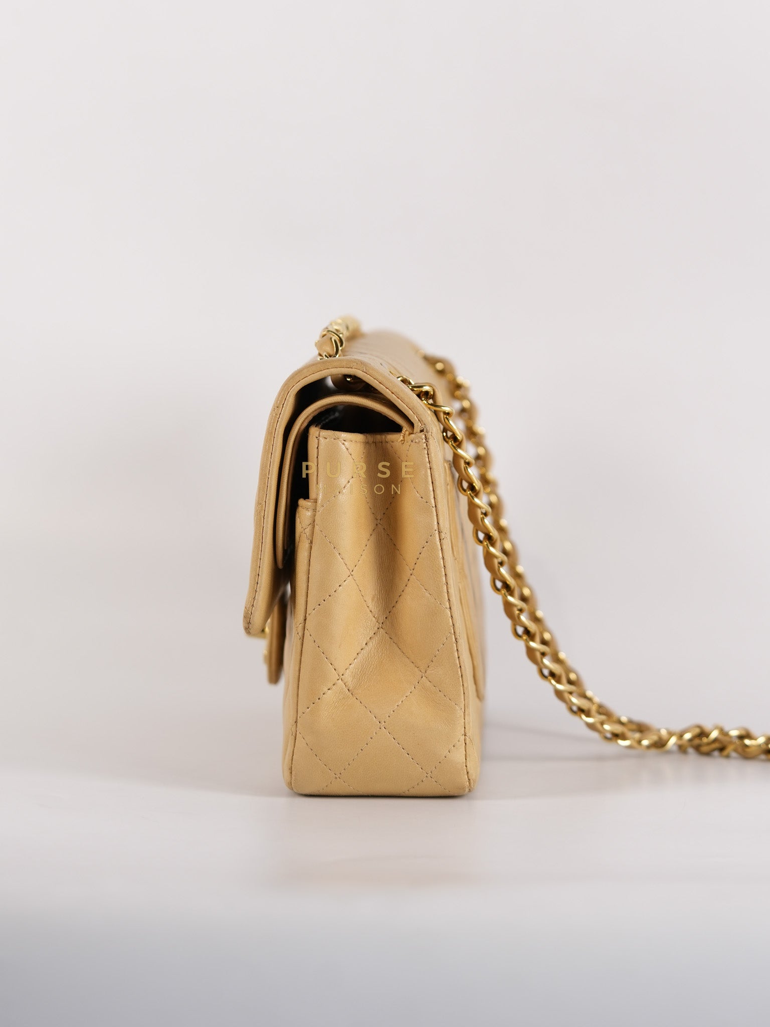 Classic Double Flap in Medium Vintage Lambskin Leather 24k Gold Hardware Series 7 | Purse Maison Luxury Bags Shop