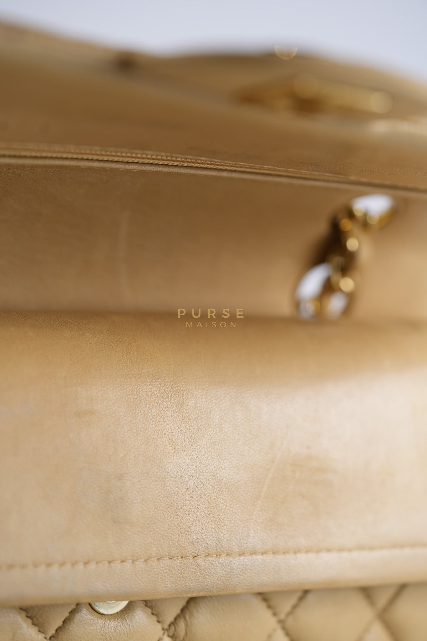 Classic Double Flap in Medium Vintage Lambskin Leather 24k Gold Hardware Series 7 | Purse Maison Luxury Bags Shop