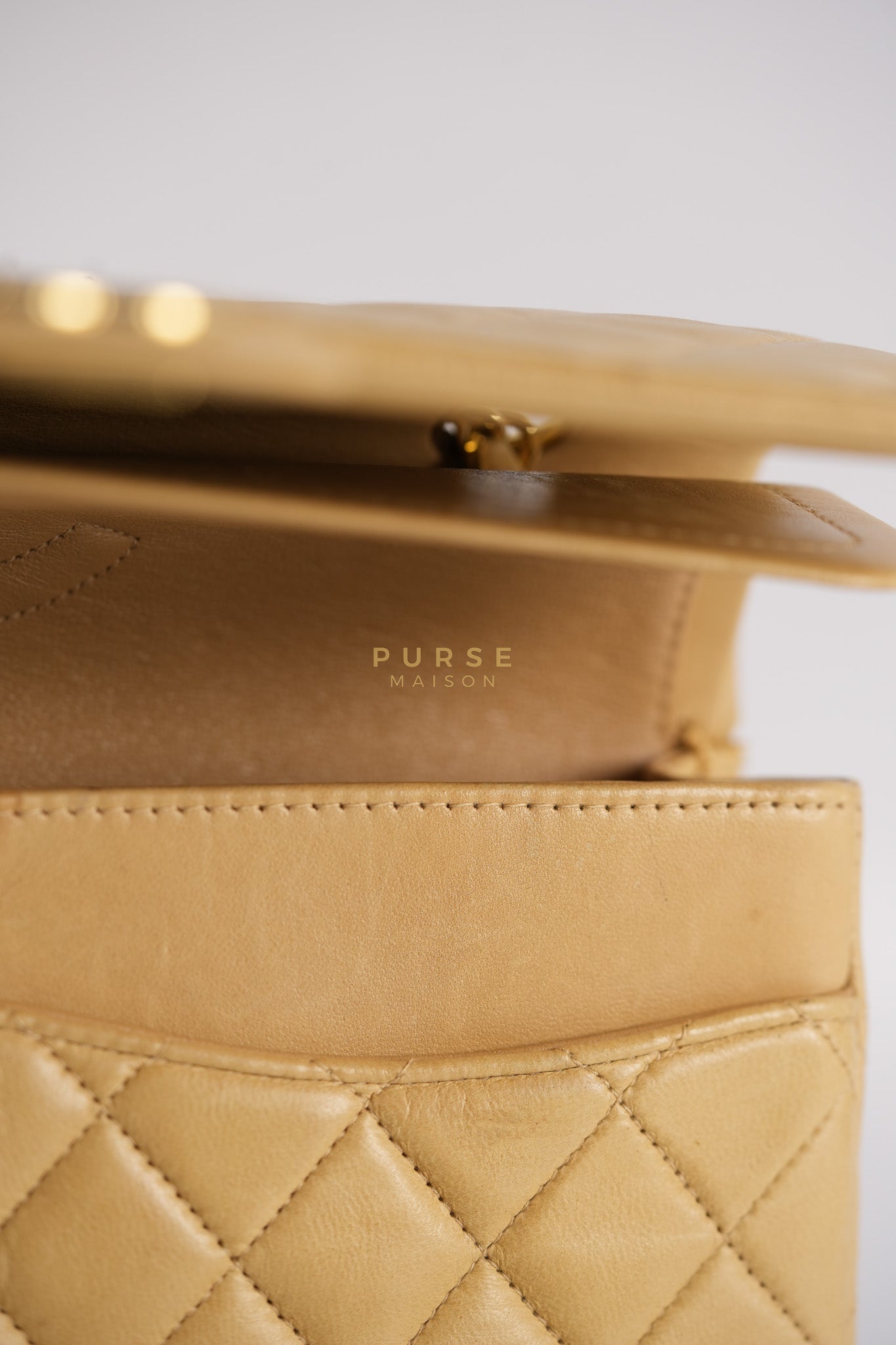 Classic Double Flap in Medium Vintage Lambskin Leather 24k Gold Hardware Series 7 | Purse Maison Luxury Bags Shop