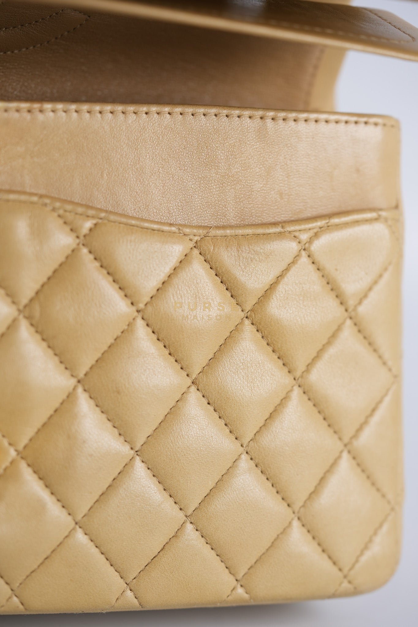 Classic Double Flap in Medium Vintage Lambskin Leather 24k Gold Hardware Series 7 | Purse Maison Luxury Bags Shop