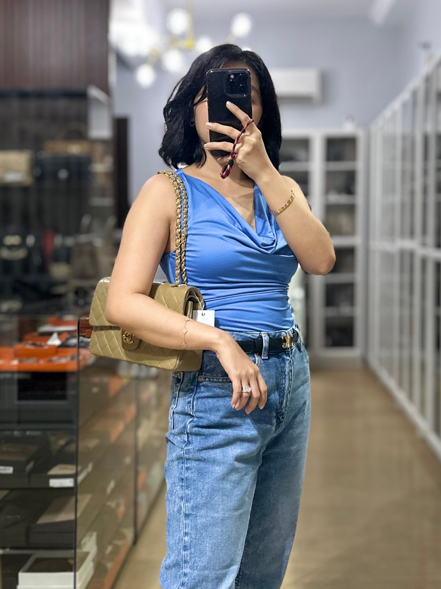 Classic Double Flap in Medium Vintage Lambskin Leather 24k Gold Hardware Series 7 | Purse Maison Luxury Bags Shop