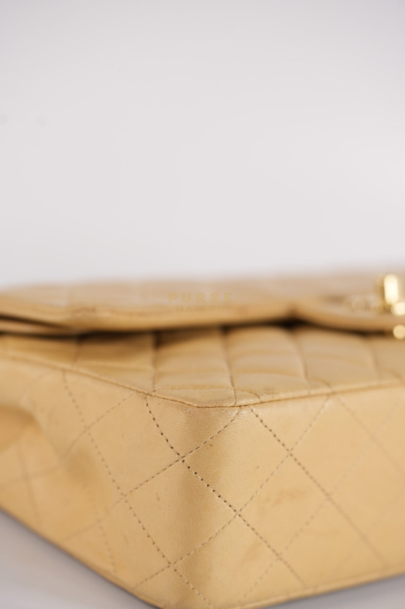 Classic Double Flap in Medium Vintage Lambskin Leather 24k Gold Hardware Series 7 | Purse Maison Luxury Bags Shop