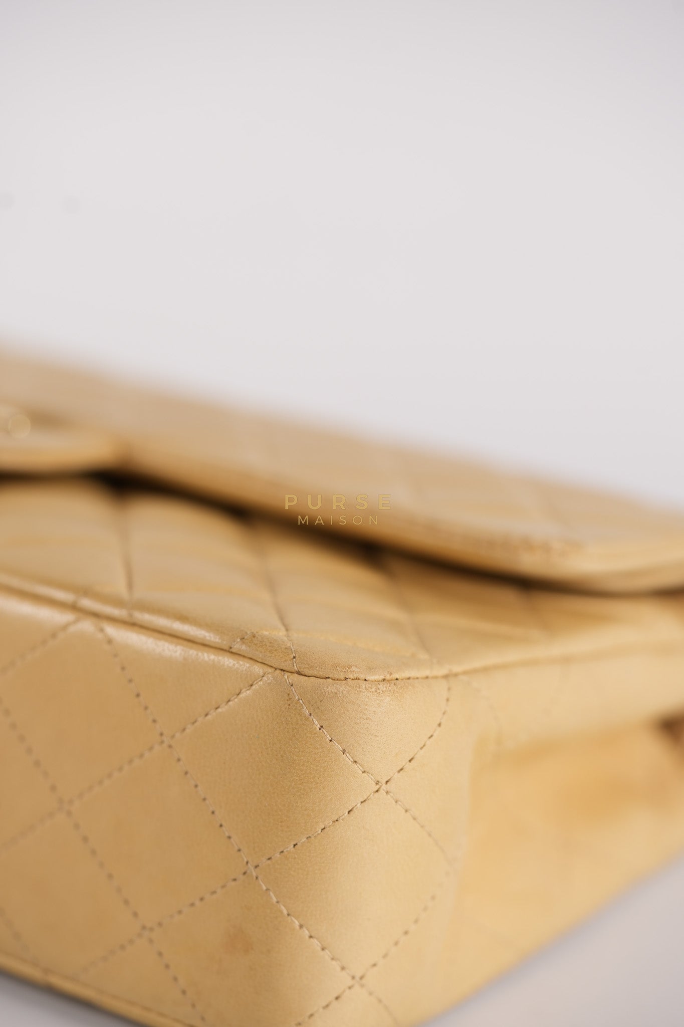 Classic Double Flap in Medium Vintage Lambskin Leather 24k Gold Hardware Series 7 | Purse Maison Luxury Bags Shop