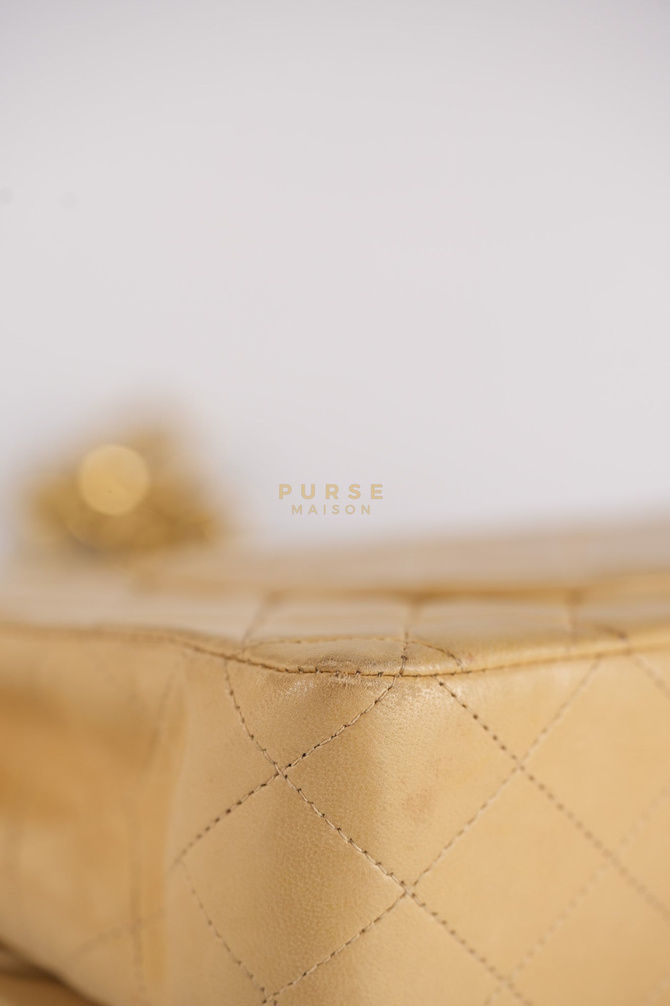 Classic Double Flap in Medium Vintage Lambskin Leather 24k Gold Hardware Series 7 | Purse Maison Luxury Bags Shop