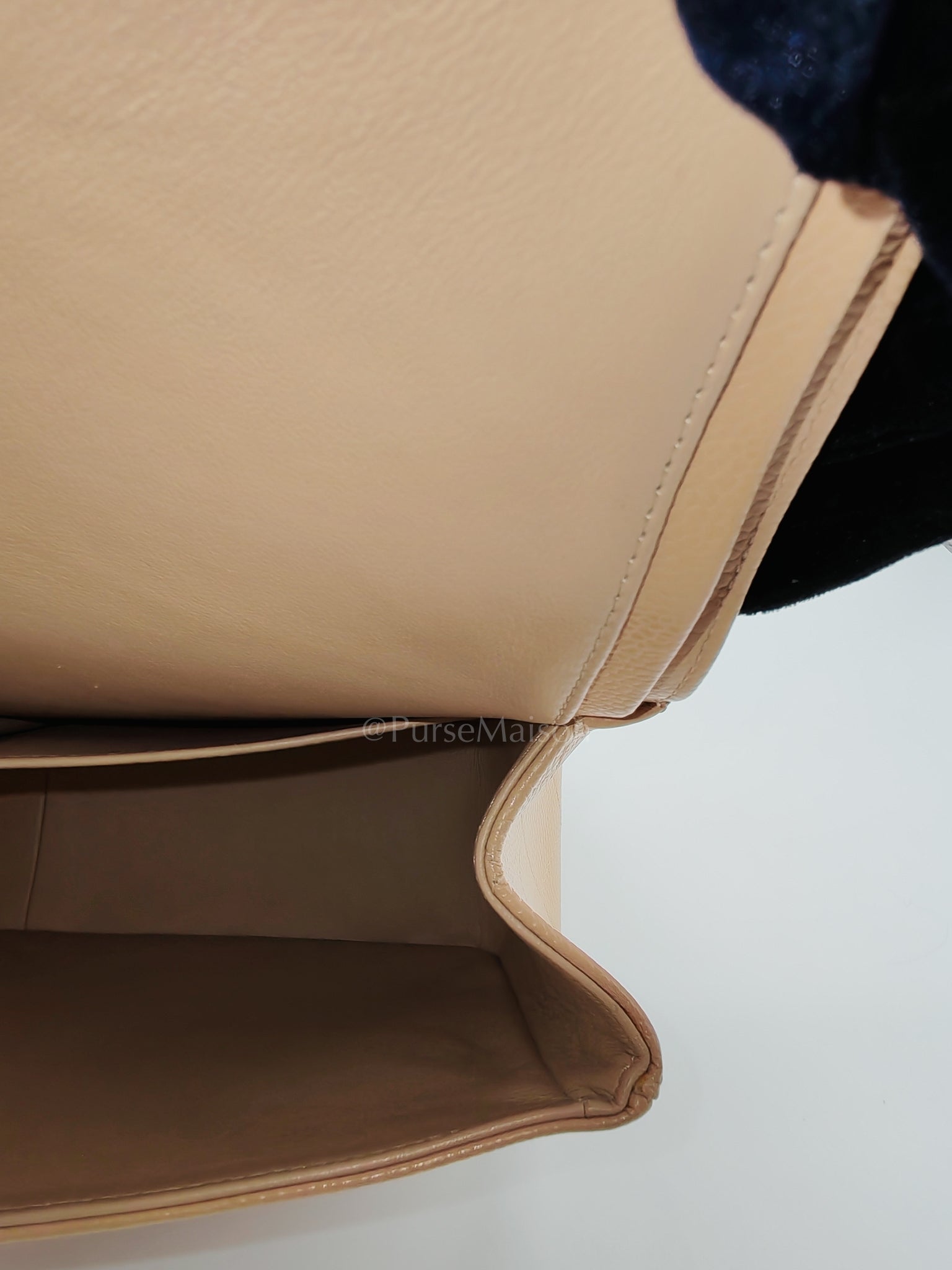 Classic Double Flap Jumbo Beige Caviar Leather on Gold Hardware (Series 19) | Purse Maison Luxury Bags Shop