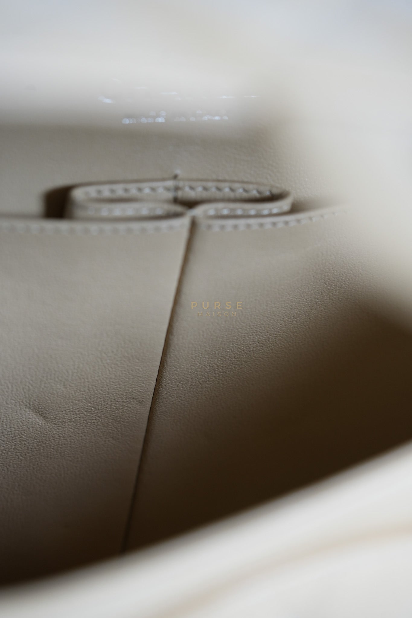 Classic Double Flap Jumbo Beige Clair Caviar Leather Silver Hardware (Series 17) | Purse Maison Luxury Bags Shop