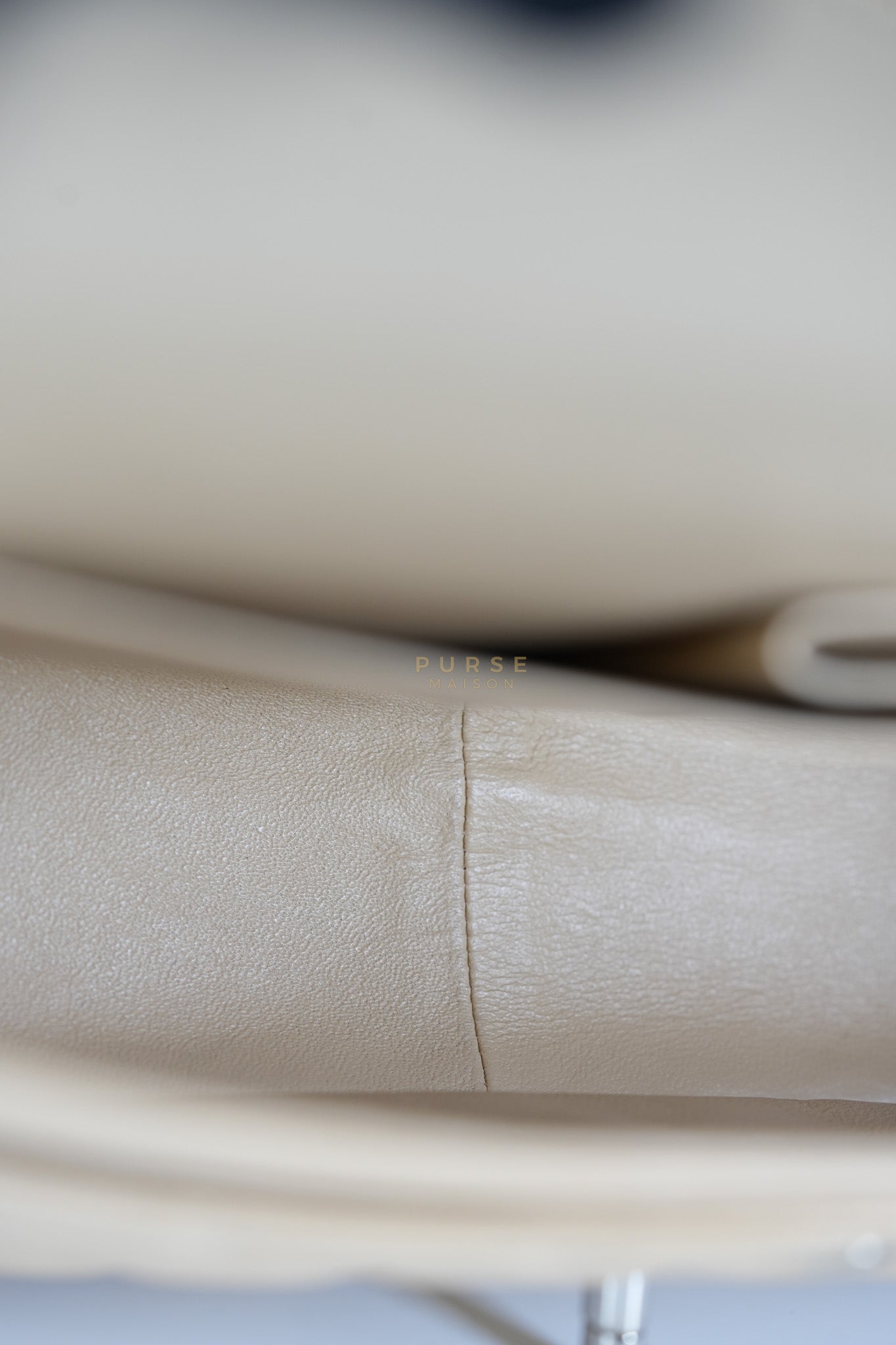 Classic Double Flap Jumbo Beige Clair Caviar Leather Silver Hardware (Series 17) | Purse Maison Luxury Bags Shop