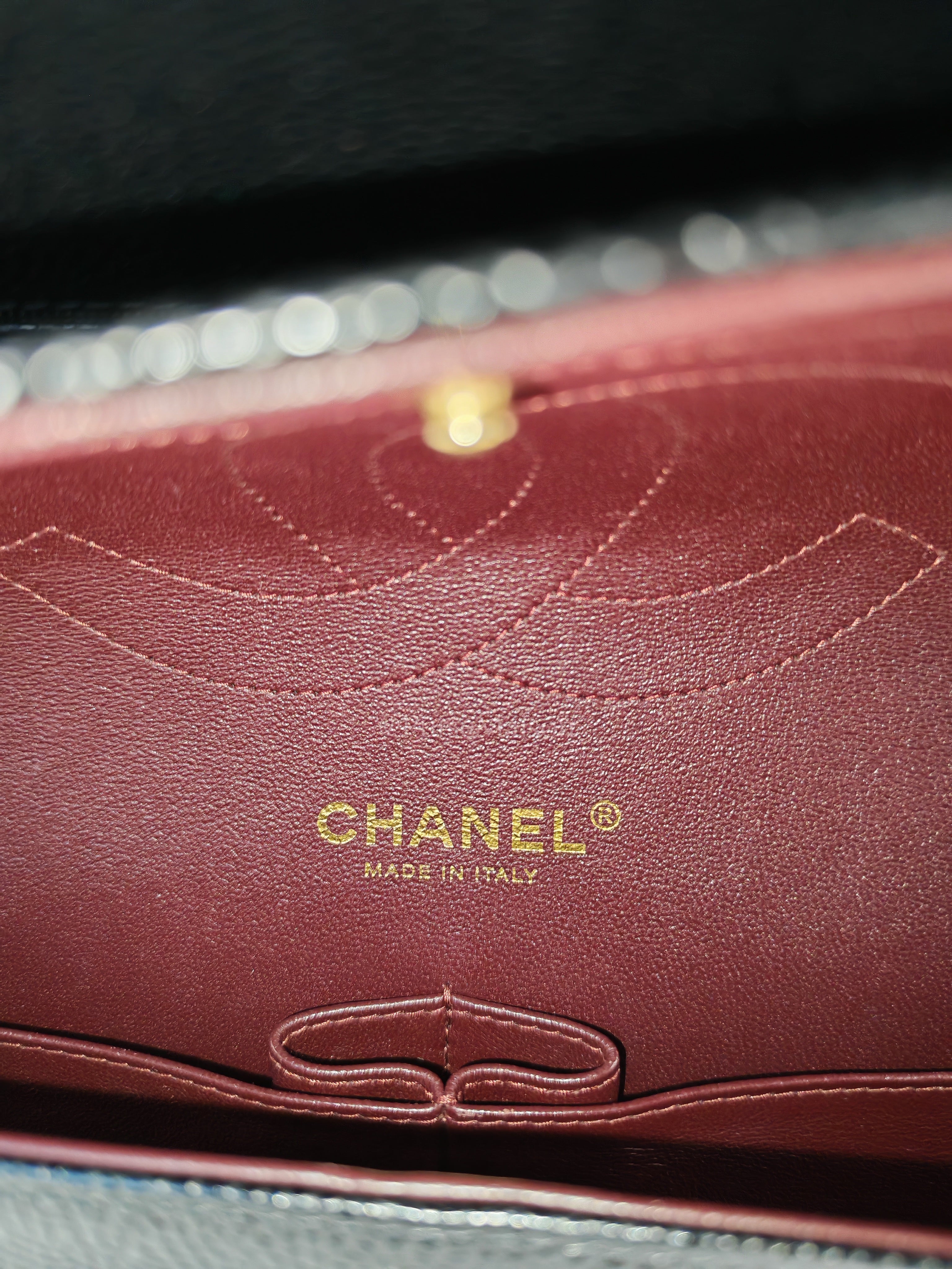 Classic Double Flap Jumbo Black Caviar Leather in Gold Hardware (Series 24) | Purse Maison Luxury Bags Shop