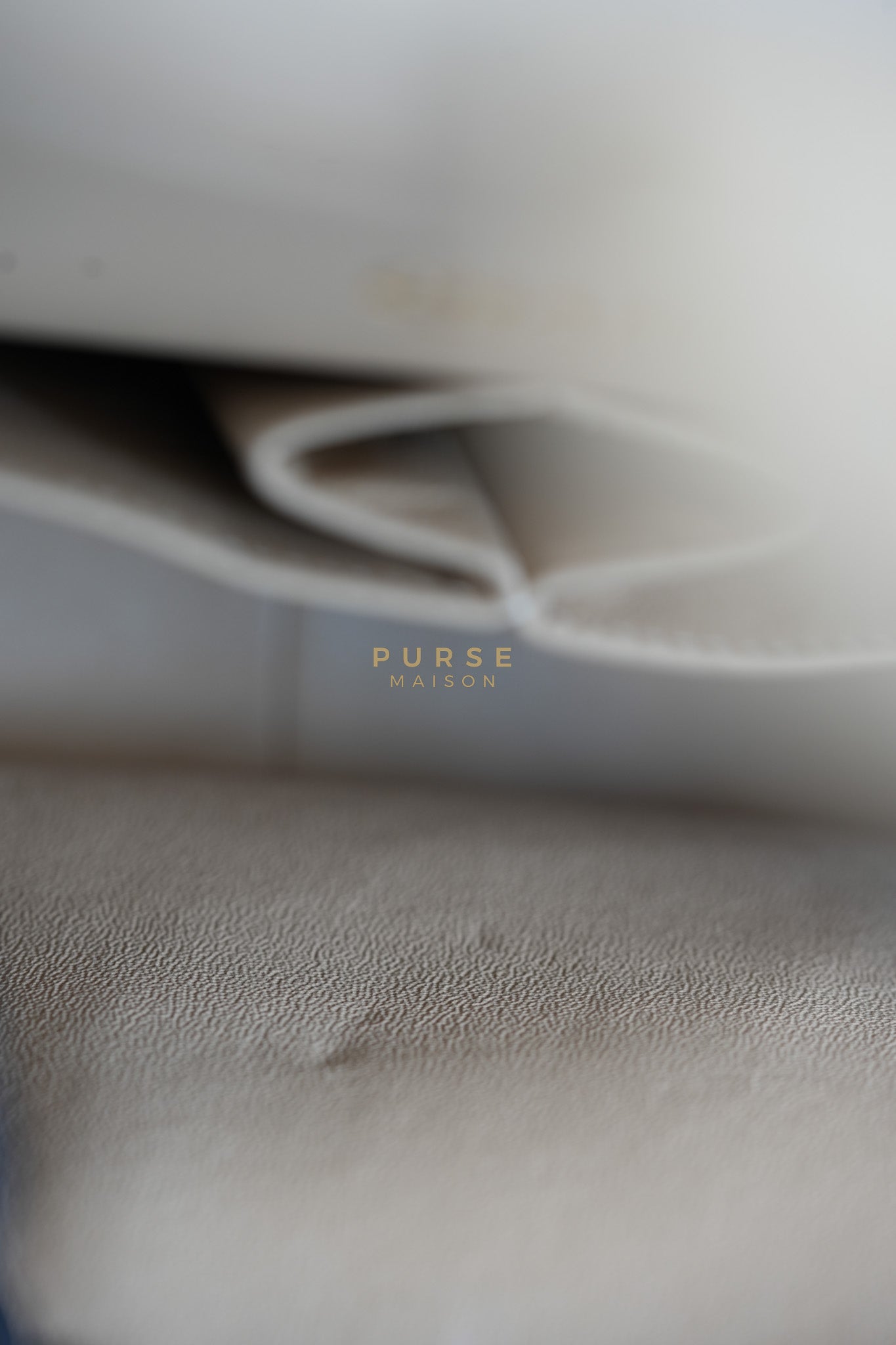 Classic Double Flap Jumbo in Beige Quilted Caviar Leather & Gold Hardware Series 23 | Purse Maison Luxury Bags Shop