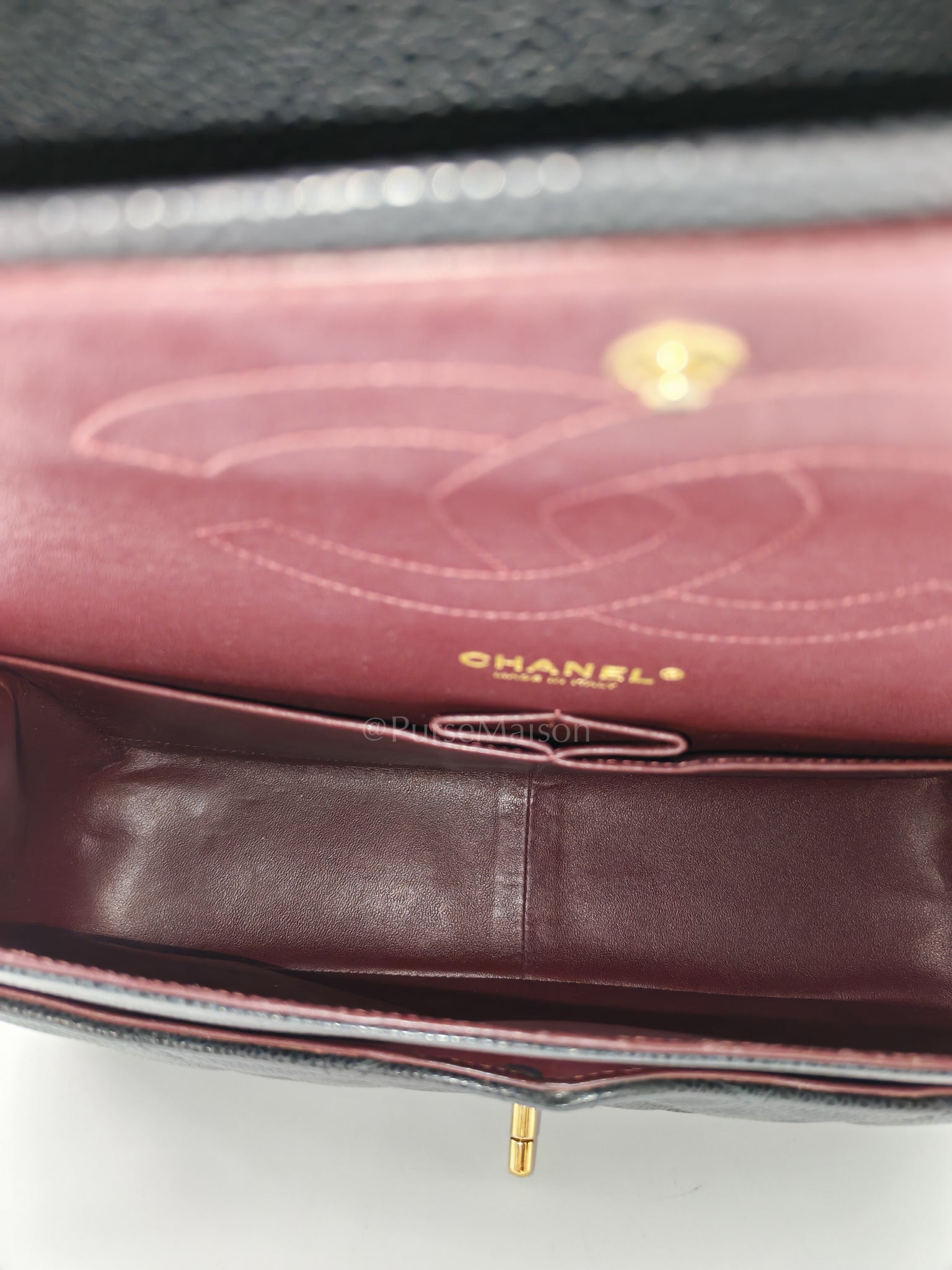 Classic Double Flap Jumbo in Black Caviar Leather and Gold Hardware Series 14 | Purse Maison Luxury Bags Shop
