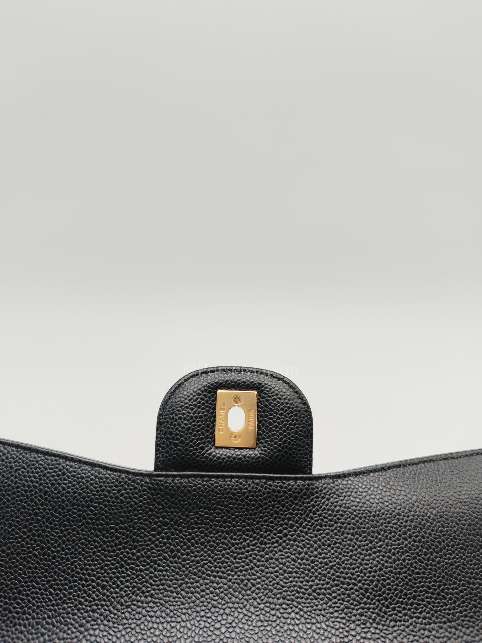 Classic Double Flap Jumbo in Black Caviar Leather and Gold Hardware Series 25 | Purse Maison Luxury Bags Shop