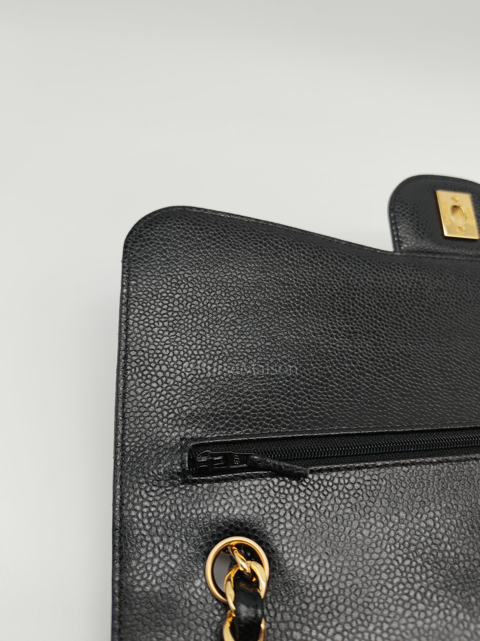 Classic Double Flap Jumbo in Black Caviar Leather and Gold Hardware Series 25 | Purse Maison Luxury Bags Shop
