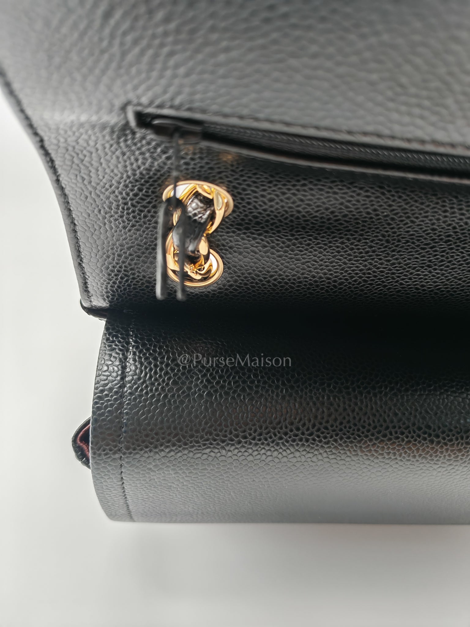 Classic Double Flap Jumbo in Black Caviar Leather and Gold Hardware Series 25 | Purse Maison Luxury Bags Shop