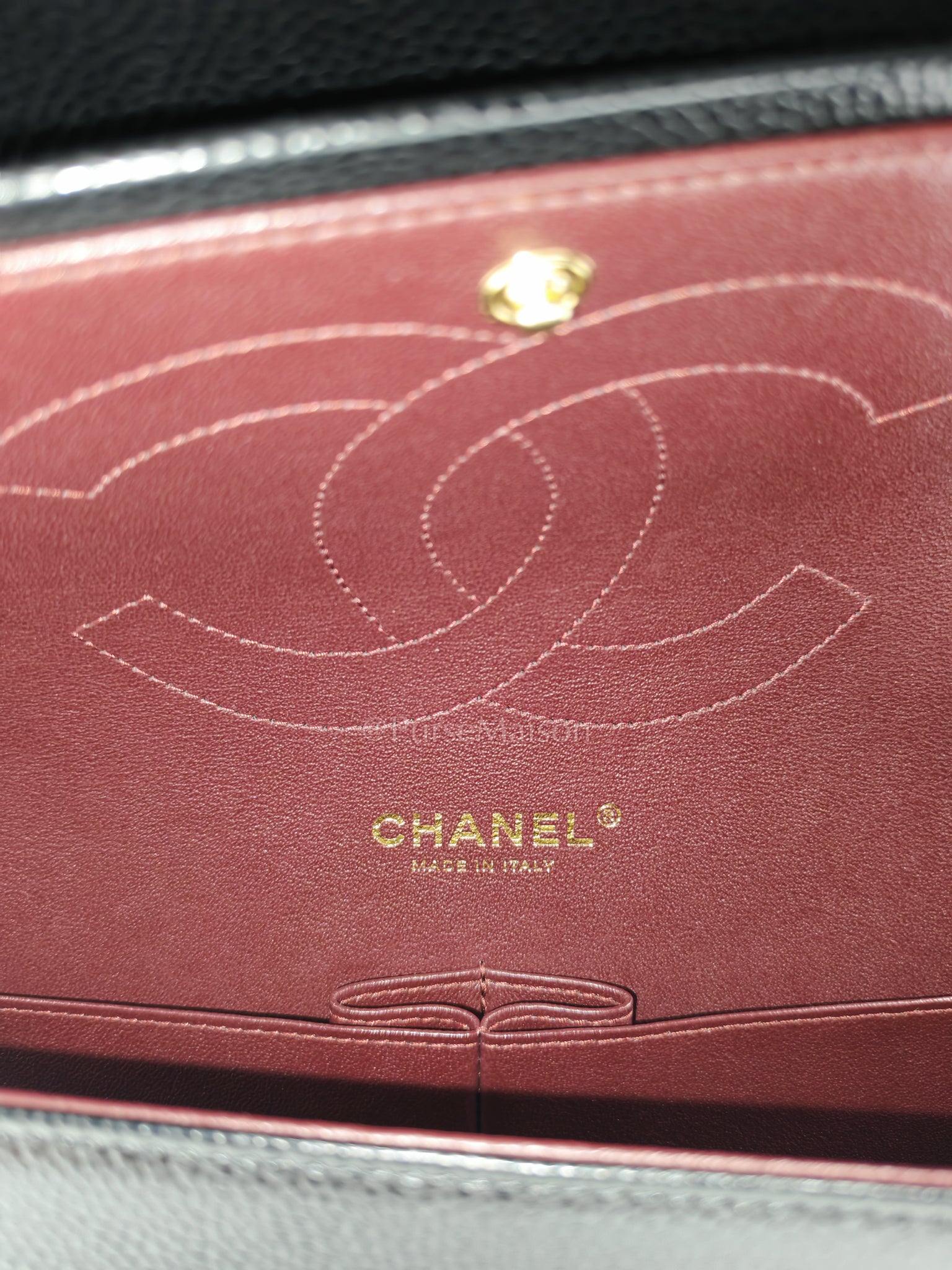 Classic Double Flap Jumbo in Black Caviar Leather and Gold Hardware Series 25 | Purse Maison Luxury Bags Shop