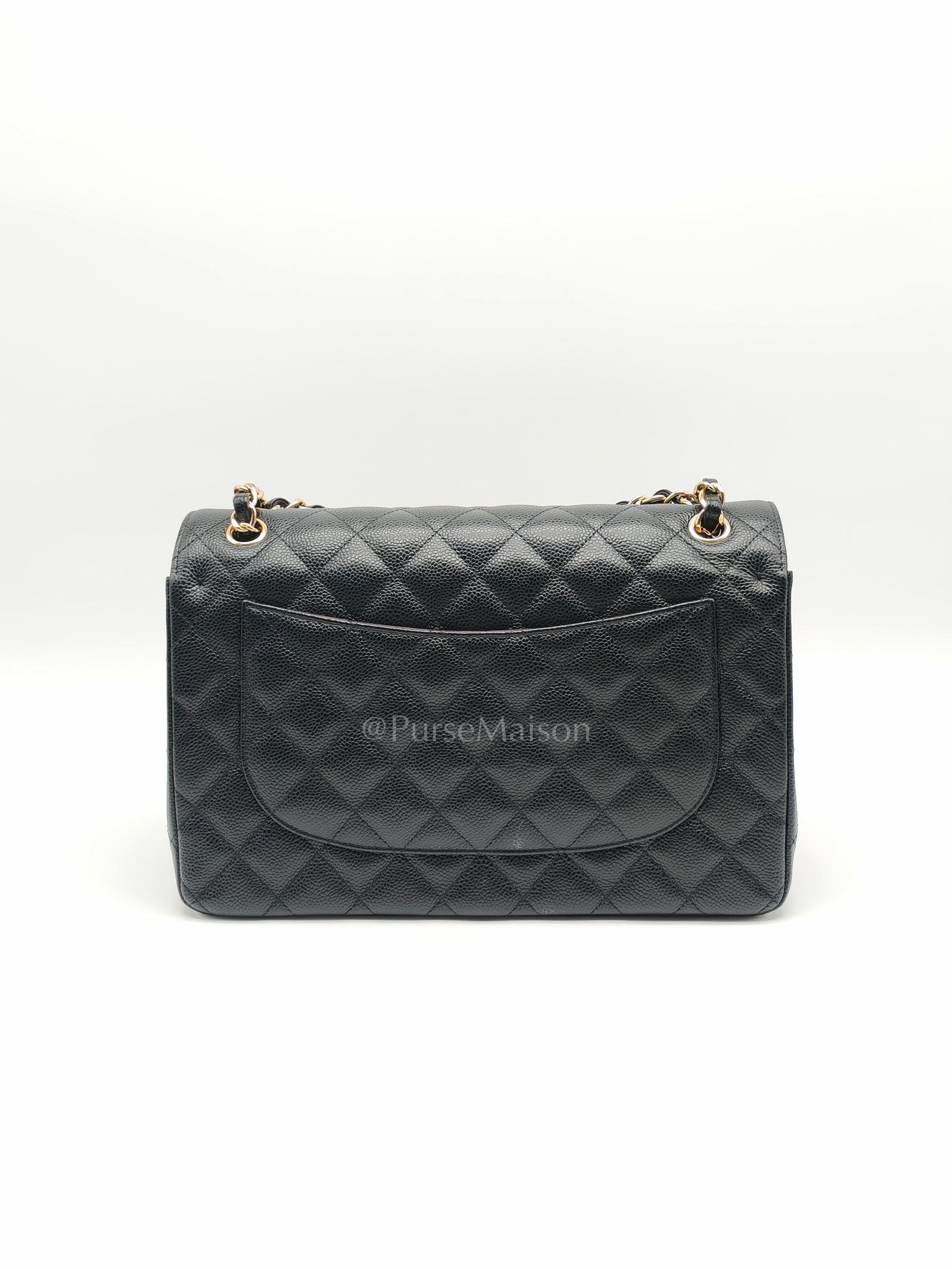 Classic Double Flap Jumbo in Black Caviar Leather and Gold Hardware Series 25 | Purse Maison Luxury Bags Shop