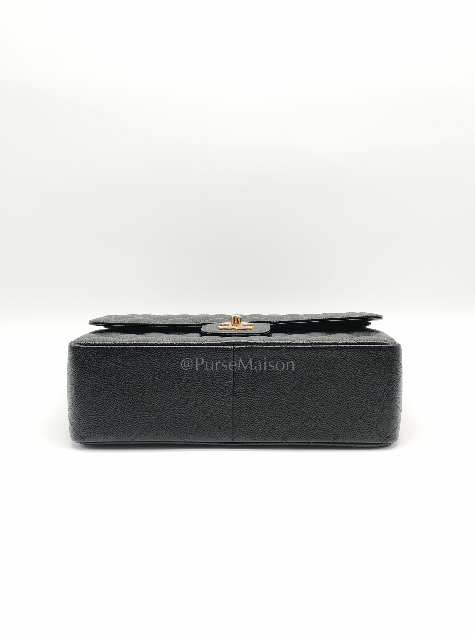 Classic Double Flap Jumbo in Black Caviar Leather and Gold Hardware Series 25 | Purse Maison Luxury Bags Shop