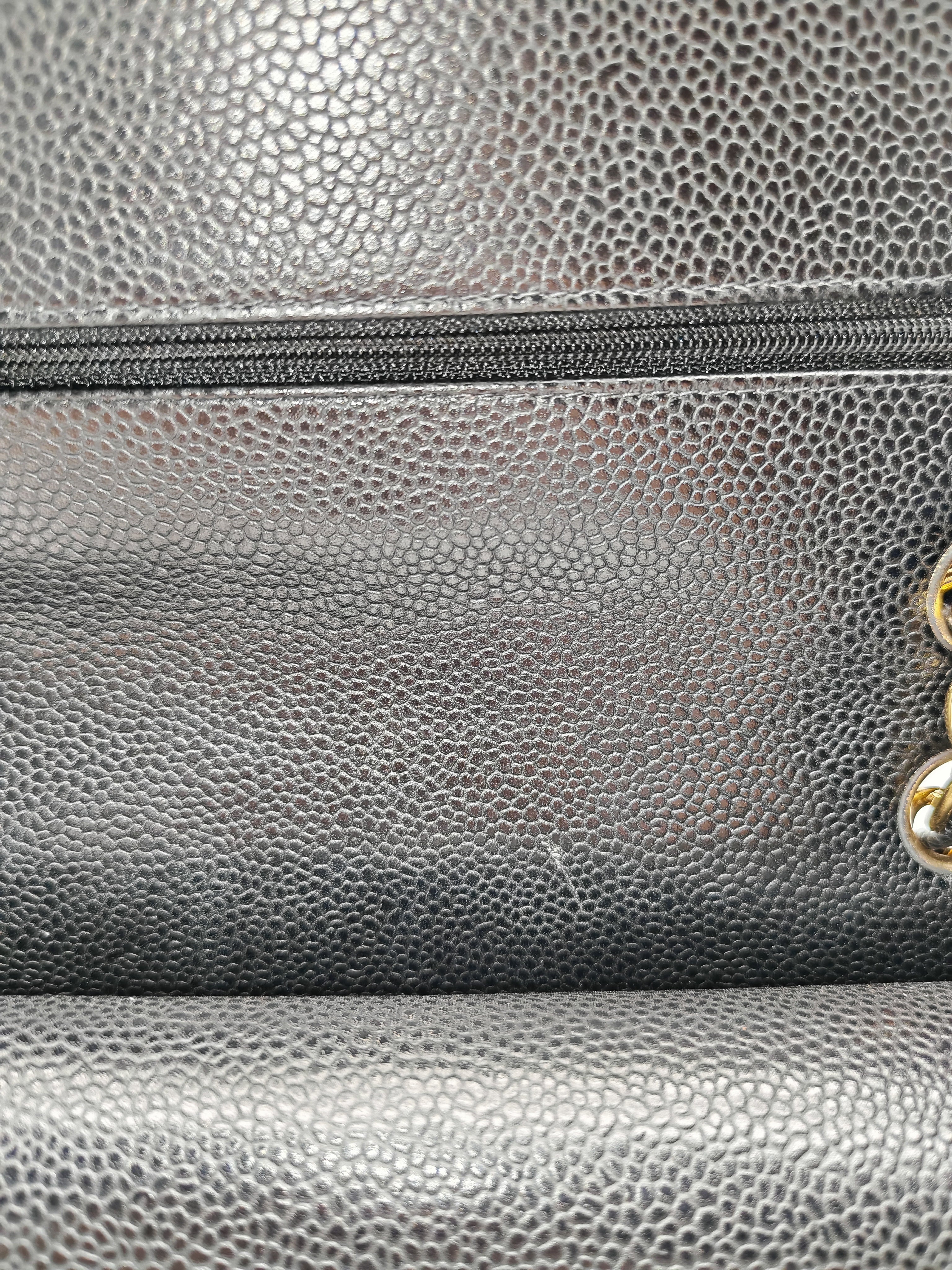 Classic Double Flap Jumbo in Black Caviar Leather & Gold Hardware Series 22 | Purse Maison Luxury Bags Shop