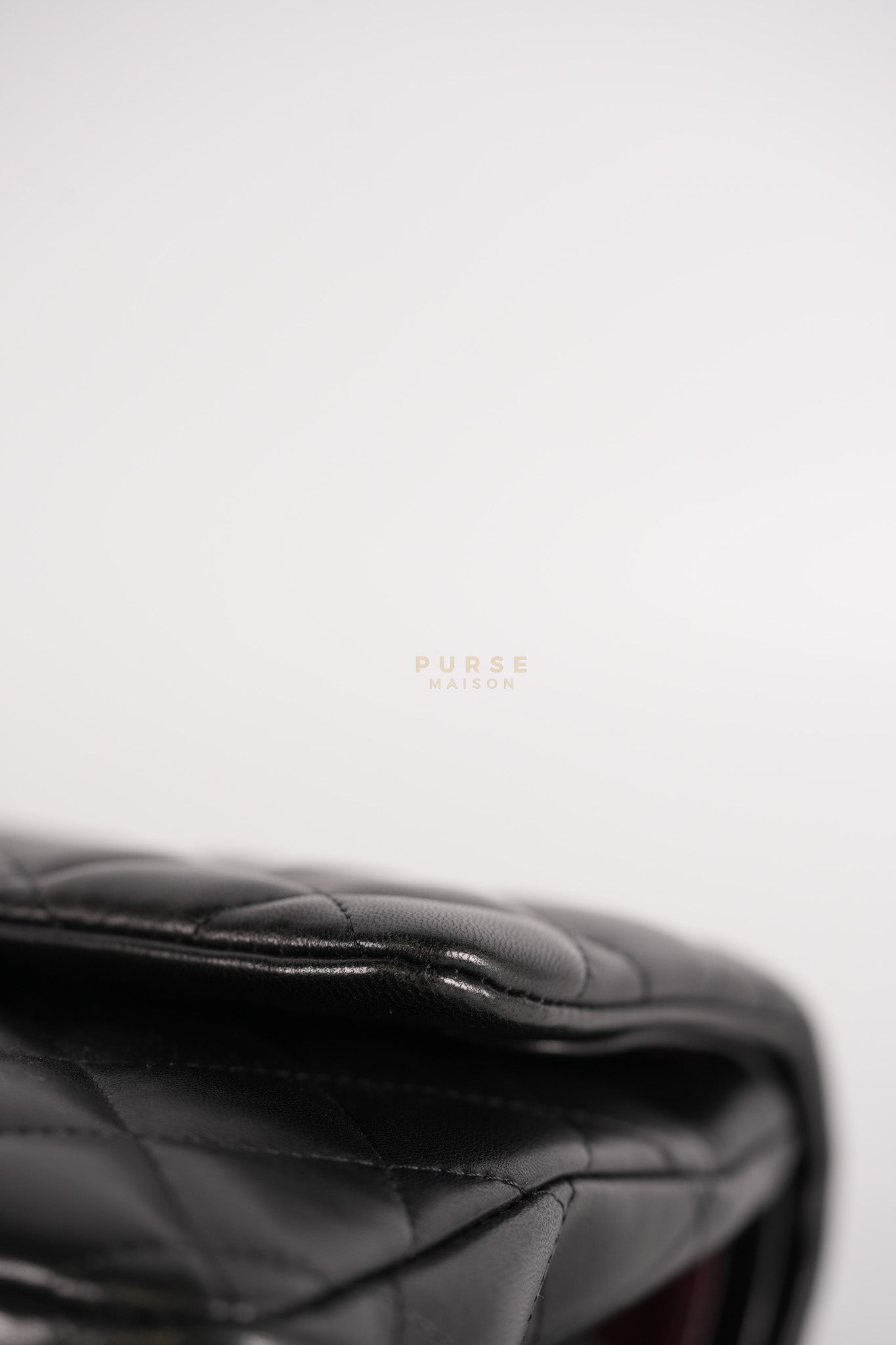 Classic Double Flap Jumbo in Black Lambskin Leather Gold Hardware (Series 14) | Purse Maison Luxury Bags Shop