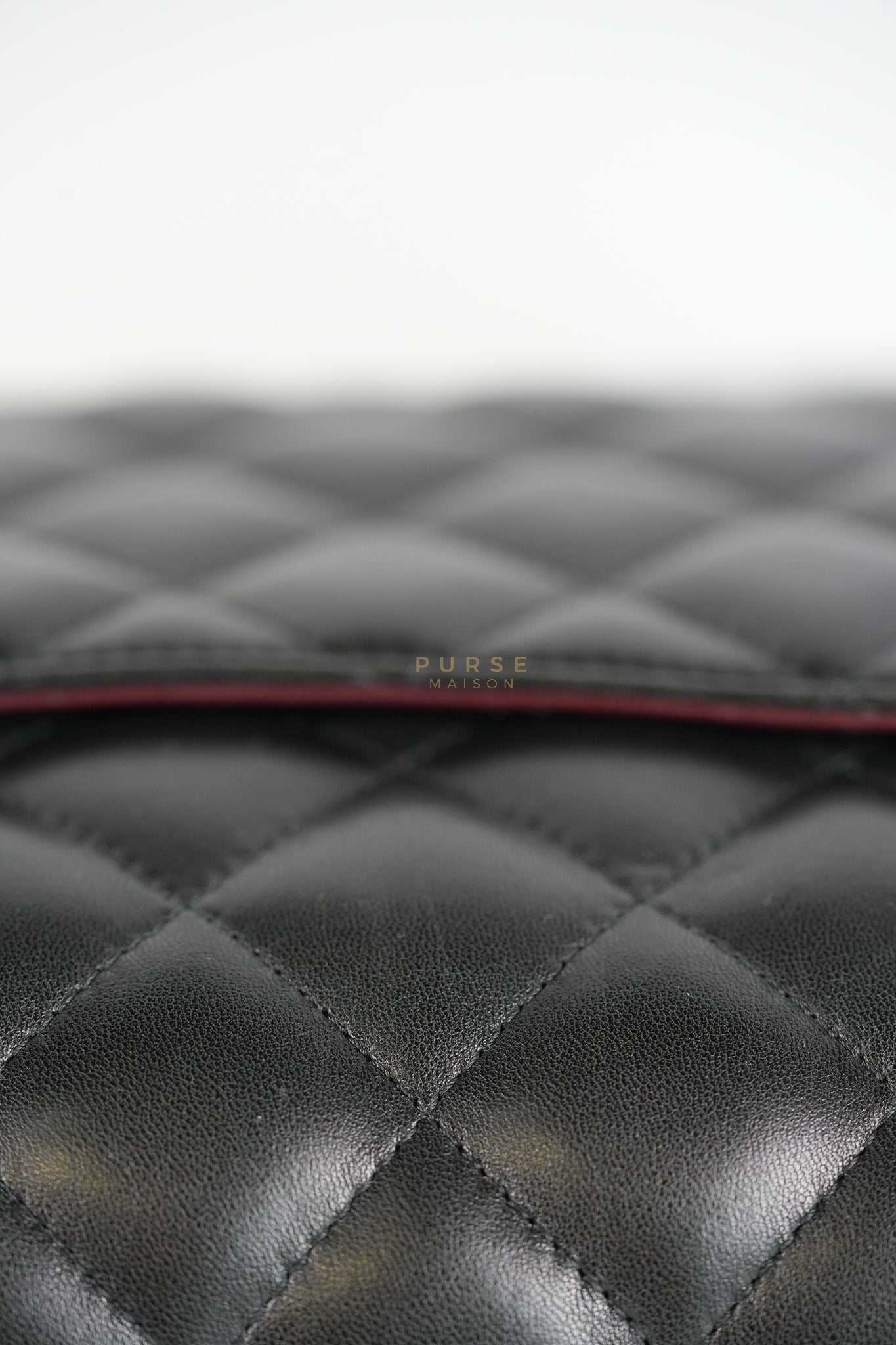 Classic Double Flap Jumbo in Black Lambskin Leather Gold Hardware (Series 14) | Purse Maison Luxury Bags Shop