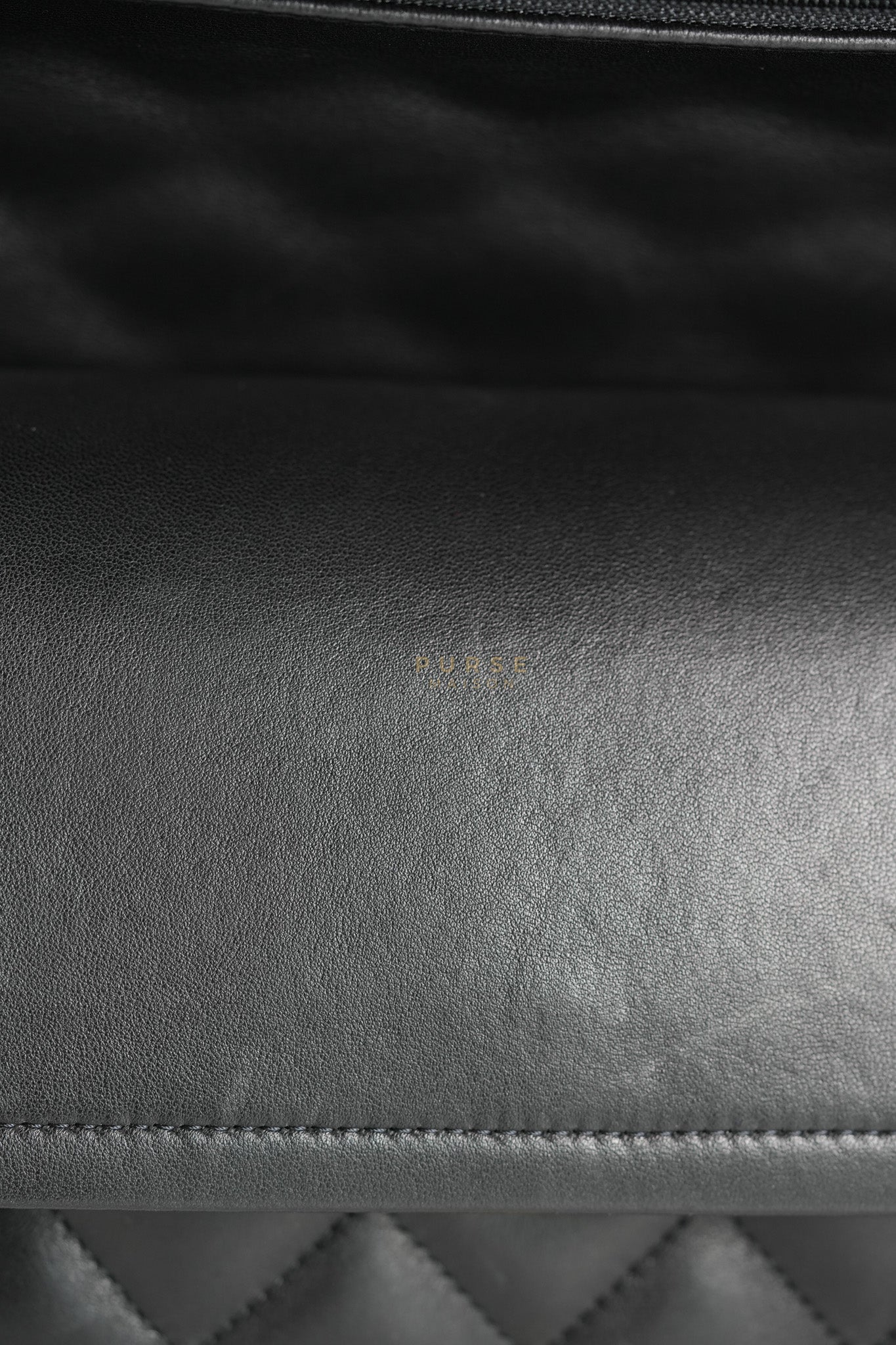 Classic Double Flap Jumbo in Black Lambskin Leather Gold Hardware (Series 14) | Purse Maison Luxury Bags Shop