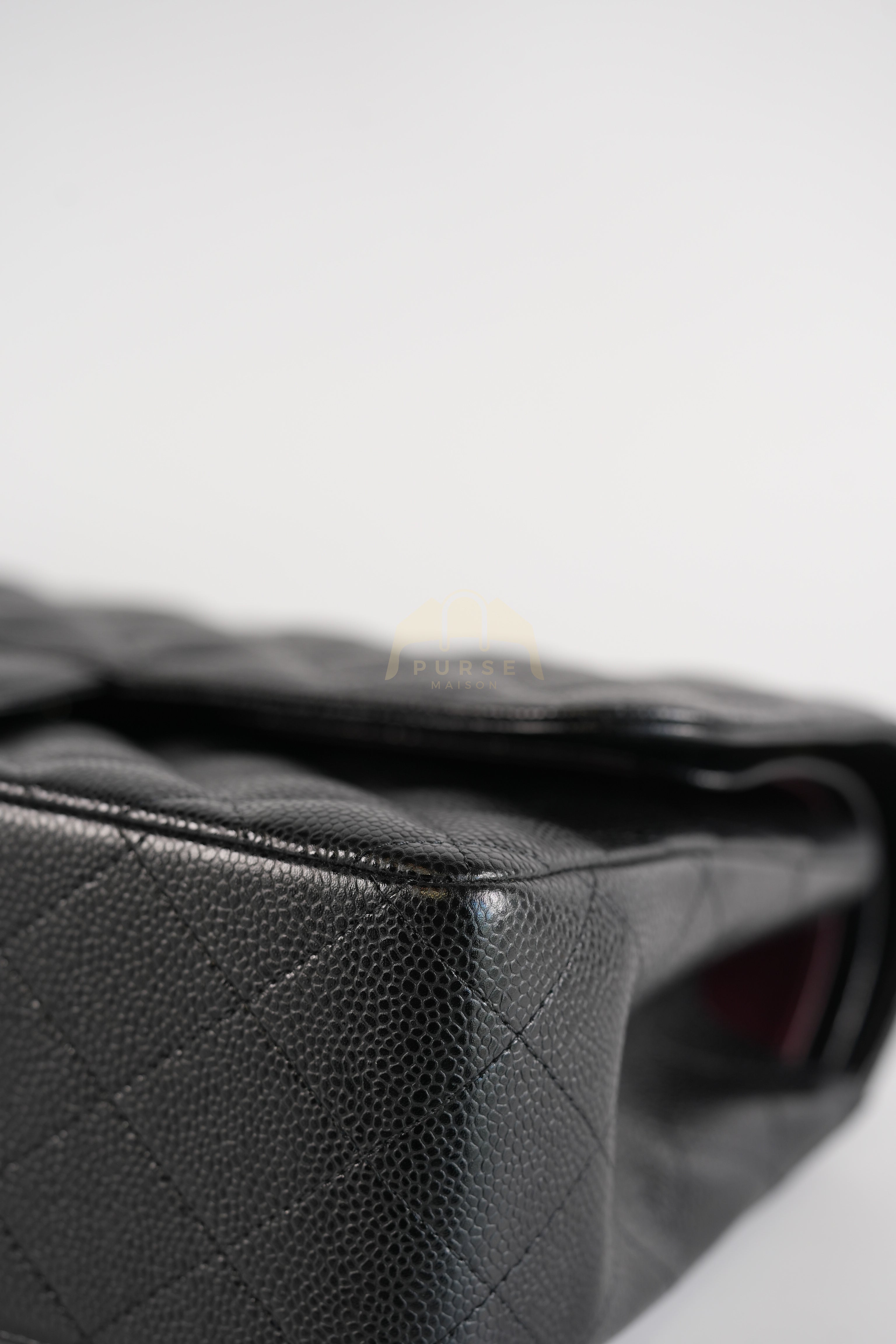 Classic Double Flap Jumbo in Black Caviar Leather Gold Hardware (Series 15)