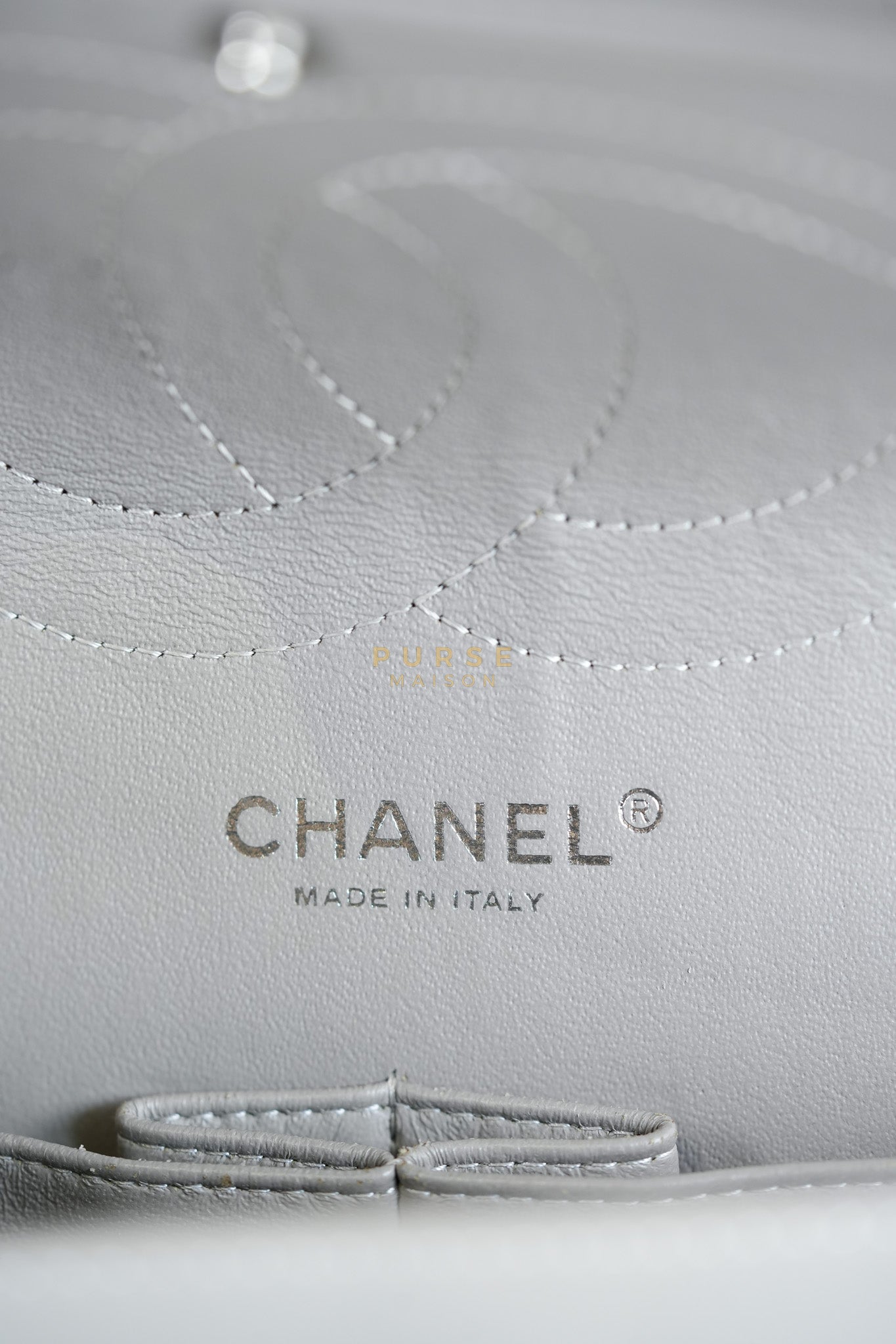 Classic Double Flap Jumbo in Gold Quilted Patent Leather & Silver Hardware Series 17 | Purse Maison Luxury Bags Shop