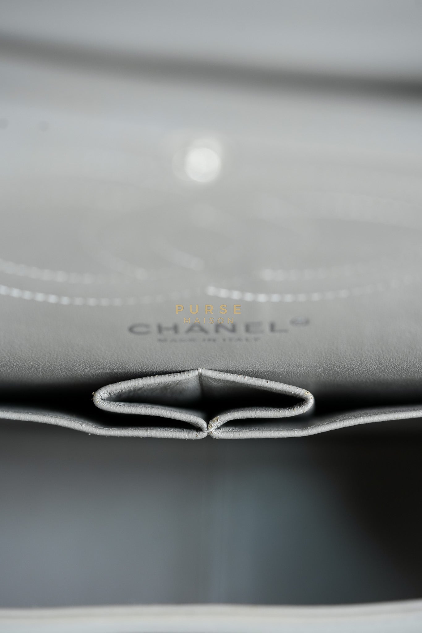 Classic Double Flap Jumbo in Gold Quilted Patent Leather & Silver Hardware Series 17 | Purse Maison Luxury Bags Shop