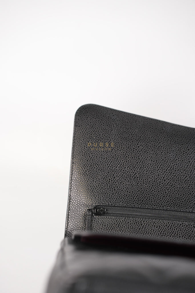 Classic Double Flap Maxi in Black Caviar Leather and Gold Hardware Series 15 | Purse Maison Luxury Bags Shop