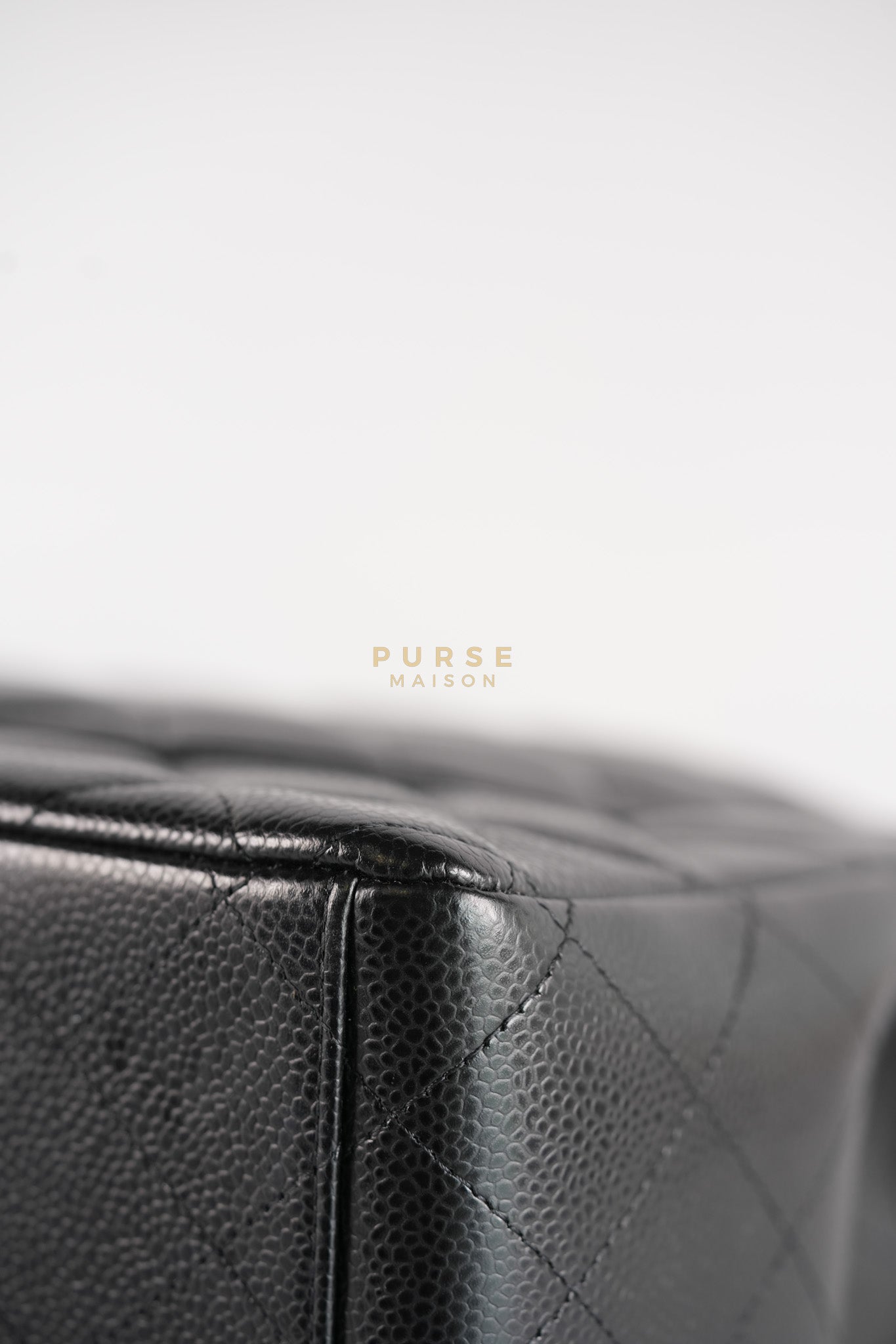 Classic Double Flap Maxi in Black Caviar Leather and Gold Hardware Series 19 | Purse Maison Luxury Bags Shop