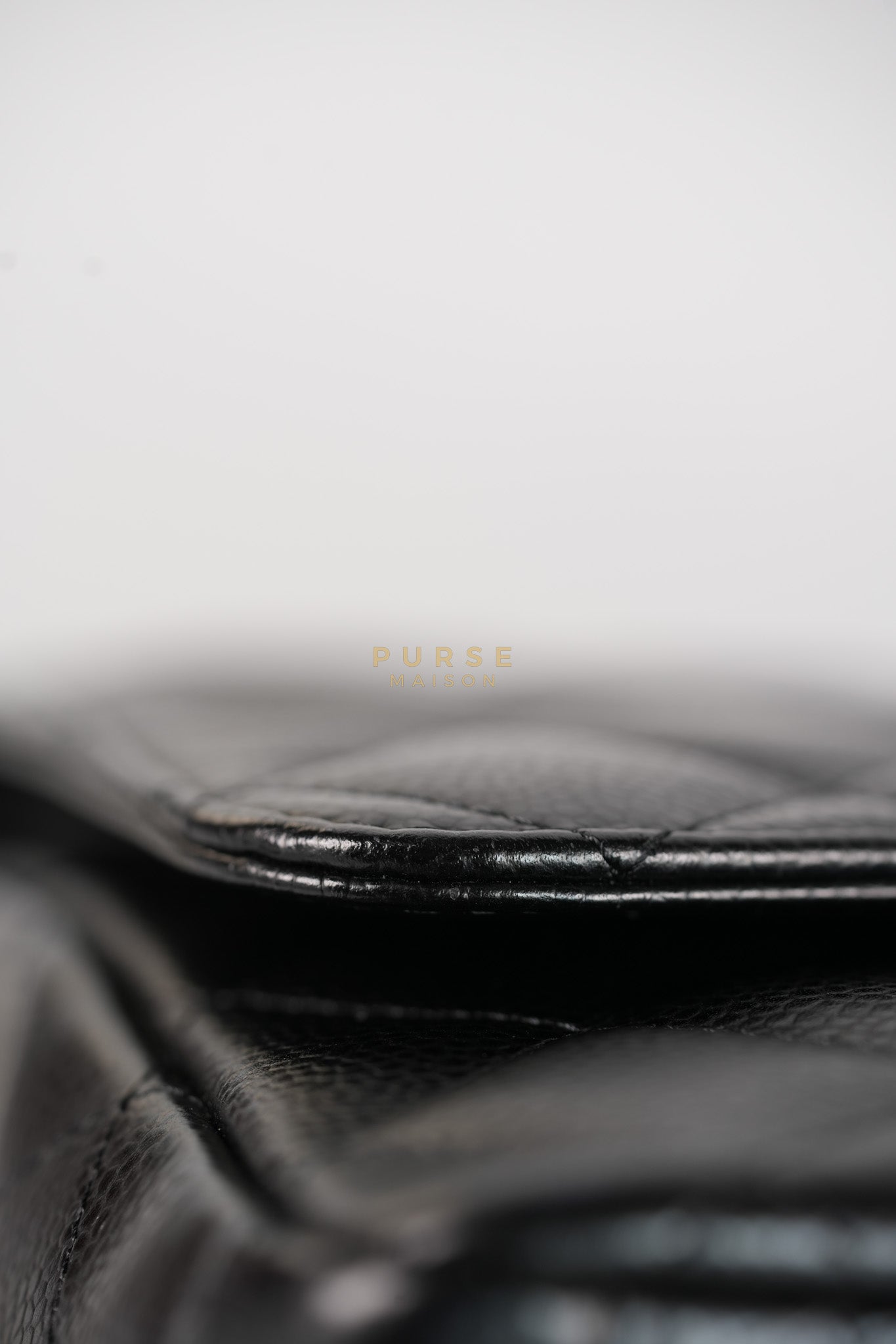 Classic Double Flap Maxi in Black Caviar Leather and Gold Hardware Series 19 | Purse Maison Luxury Bags Shop