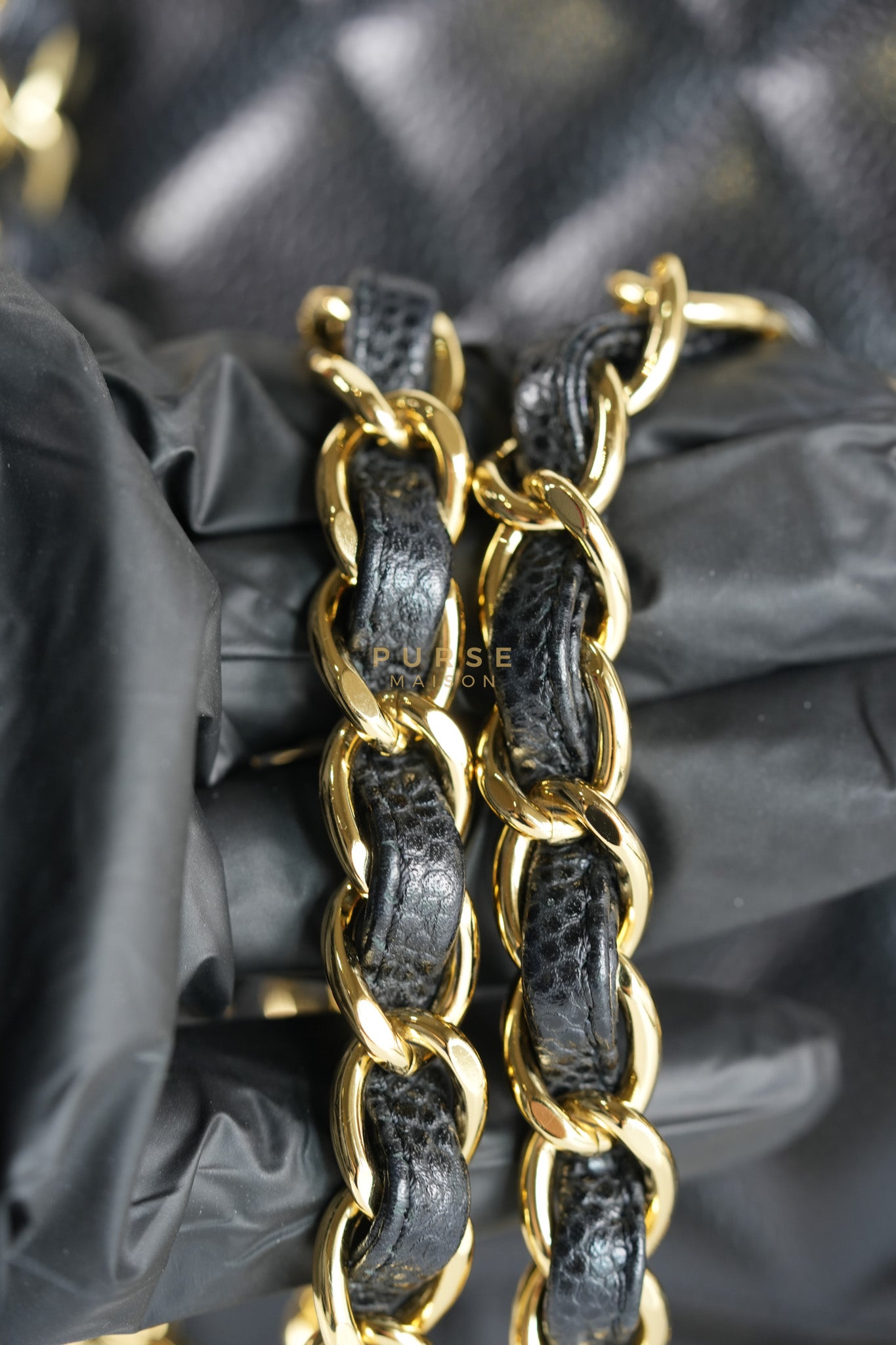 Classic Double Flap Maxi in Black Caviar Leather and Gold Hardware Series 19 | Purse Maison Luxury Bags Shop