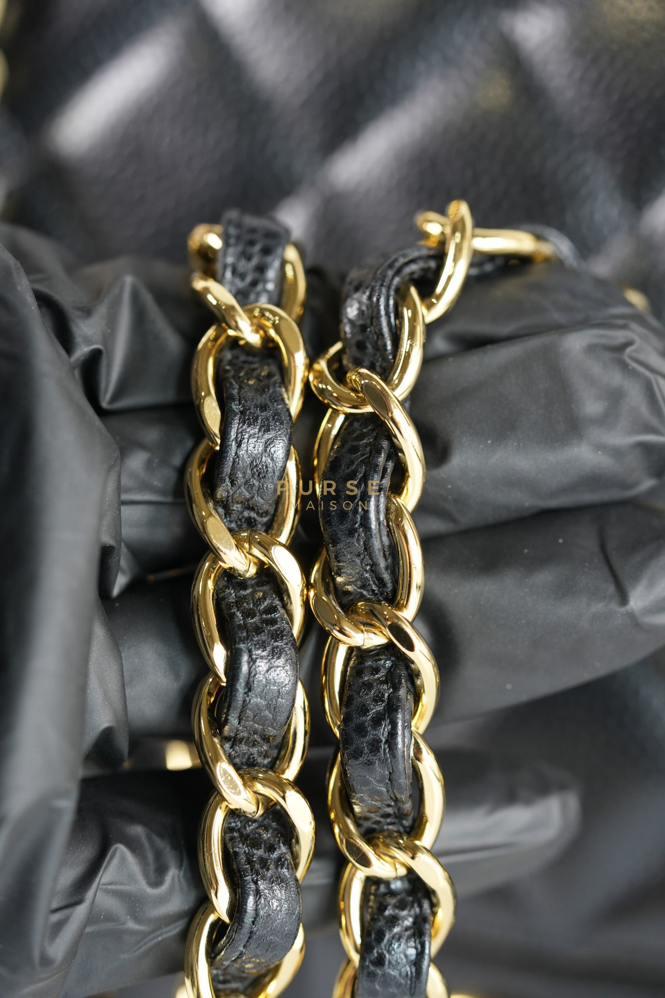 Classic Double Flap Maxi in Black Caviar Leather and Gold Hardware Series 19 | Purse Maison Luxury Bags Shop