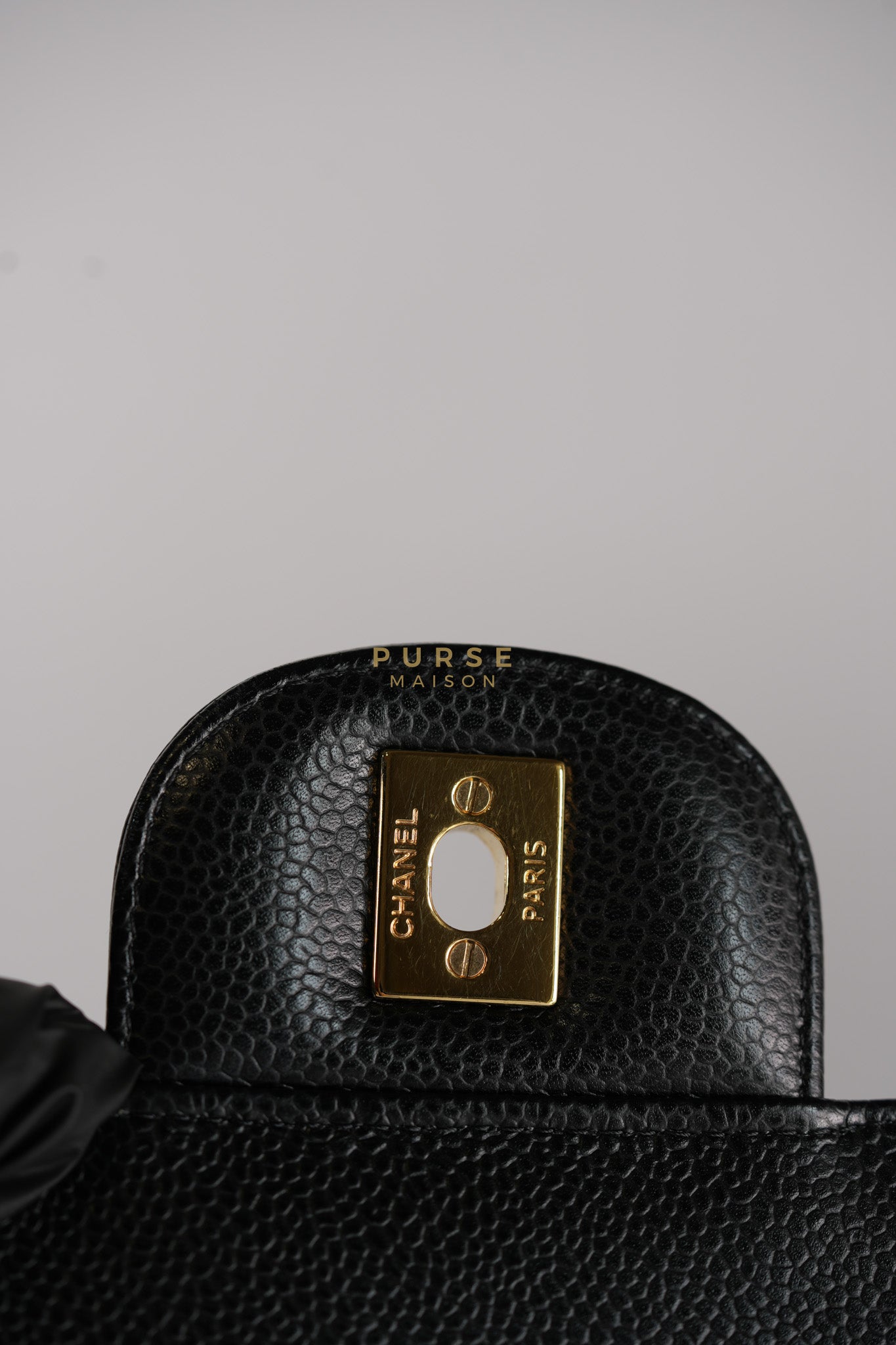 Classic Double Flap Maxi in Black Caviar Leather and Gold Hardware Series 19 | Purse Maison Luxury Bags Shop