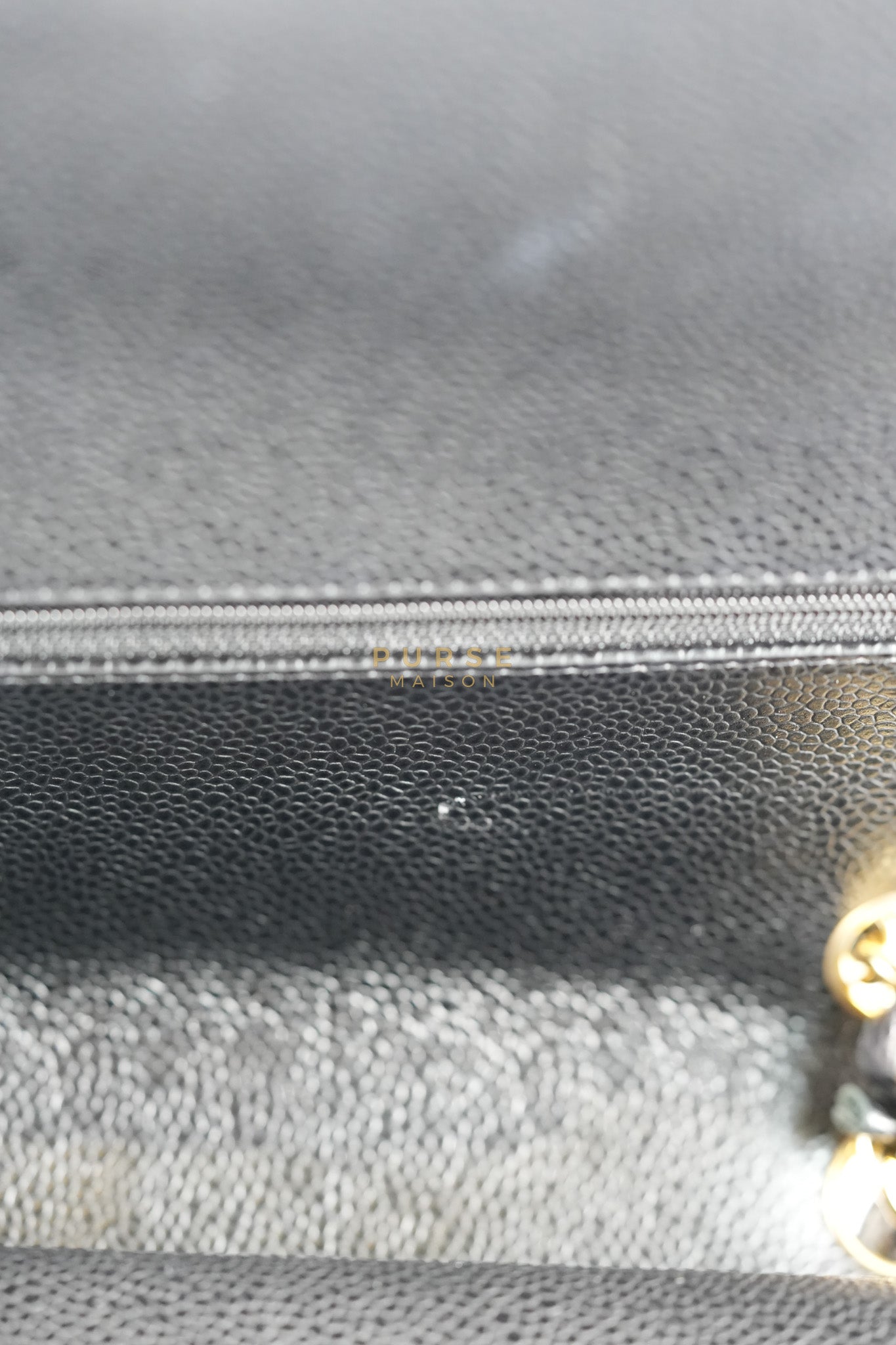 Classic Double Flap Maxi in Black Caviar Leather and Gold Hardware Series 19 | Purse Maison Luxury Bags Shop