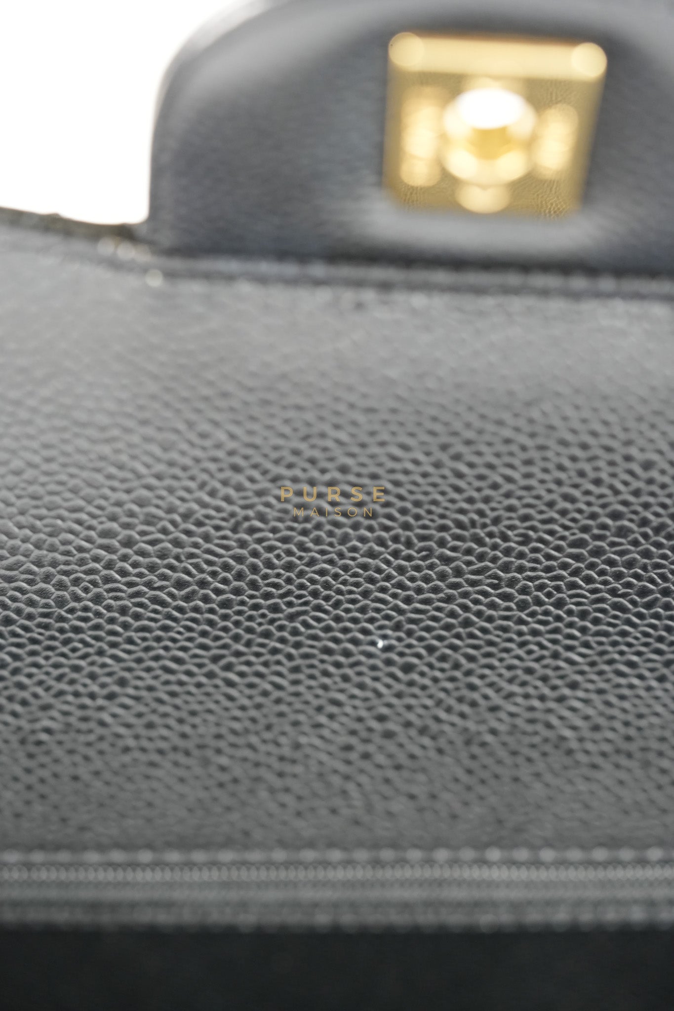 Classic Double Flap Maxi in Black Caviar Leather and Gold Hardware Series 19 | Purse Maison Luxury Bags Shop